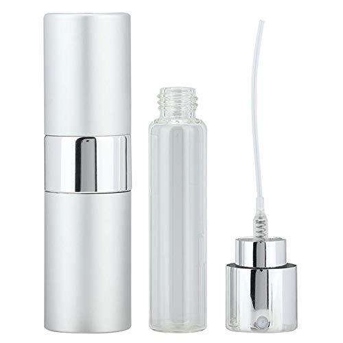 Mini Spray Atomizer Perfume Dispenser Bottle - Portable Refillable Cosmetic & Beauty Sprayer for Salon, Travel, Purse (Silver) | Perfect for Fragrances, Essential Oils & Makeup Setting Sprays