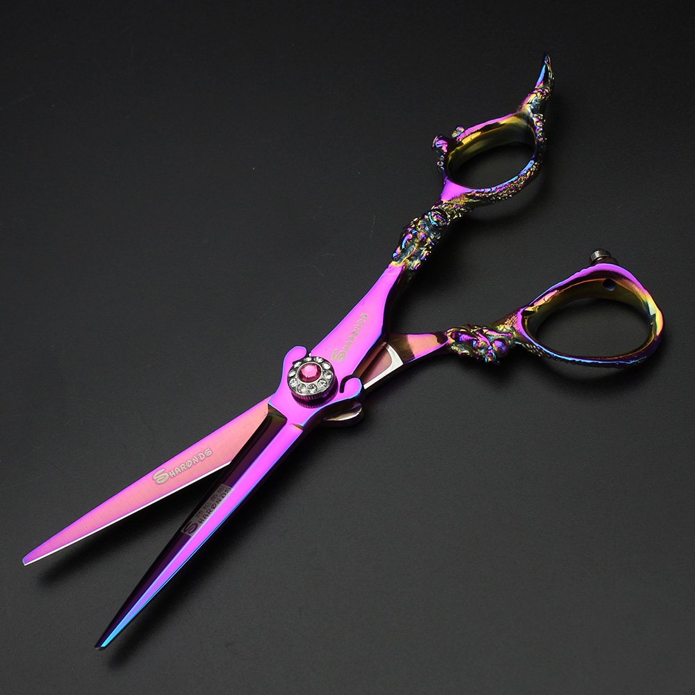 Professional 6 Inch Hair Cutting Scissors for Barbers & Stylists - Sharp Stainless Steel Hairdressing Shears with Leather Case - Perfect for Salon, Home Haircuts & Hairstyling