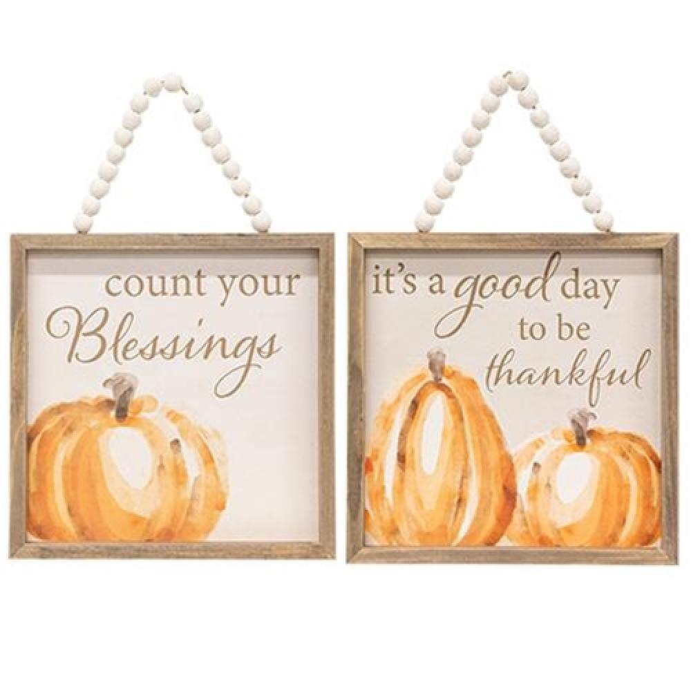 Count Your Blessings Beaded Wall Sign - 2 Assorted Styles - Perfect for Home Decor, Bedroom, Living Room & Gift Giving