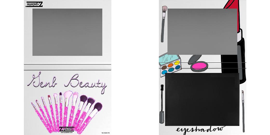 Custom Extra Large Z Palette - Magnetic Makeup Palette for Eyeshadows & Blush - Perfect for Professional Artists & Makeup Enthusiasts - Travel-Friendly Cosmetic Organizer