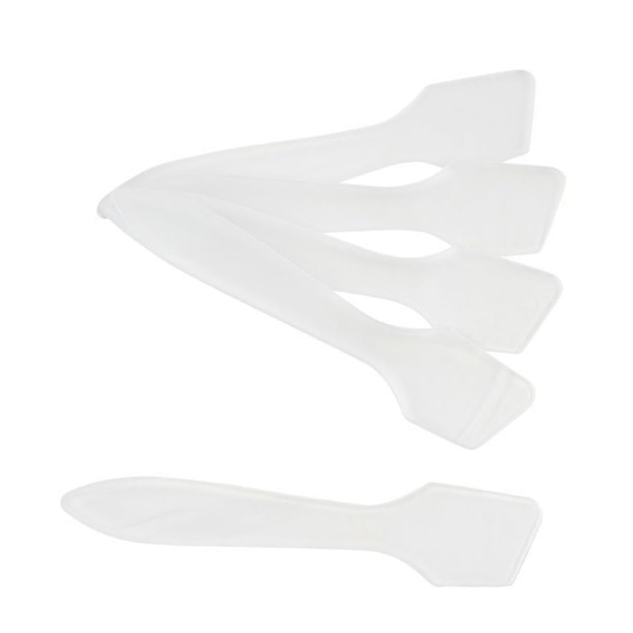 200pcs Makeup Spatulas - Small Cosmetic Spatulas for Creams & Lotions - Perfect for Makeup Artists, DIY Skincare & Travel Kit Essentials (White)