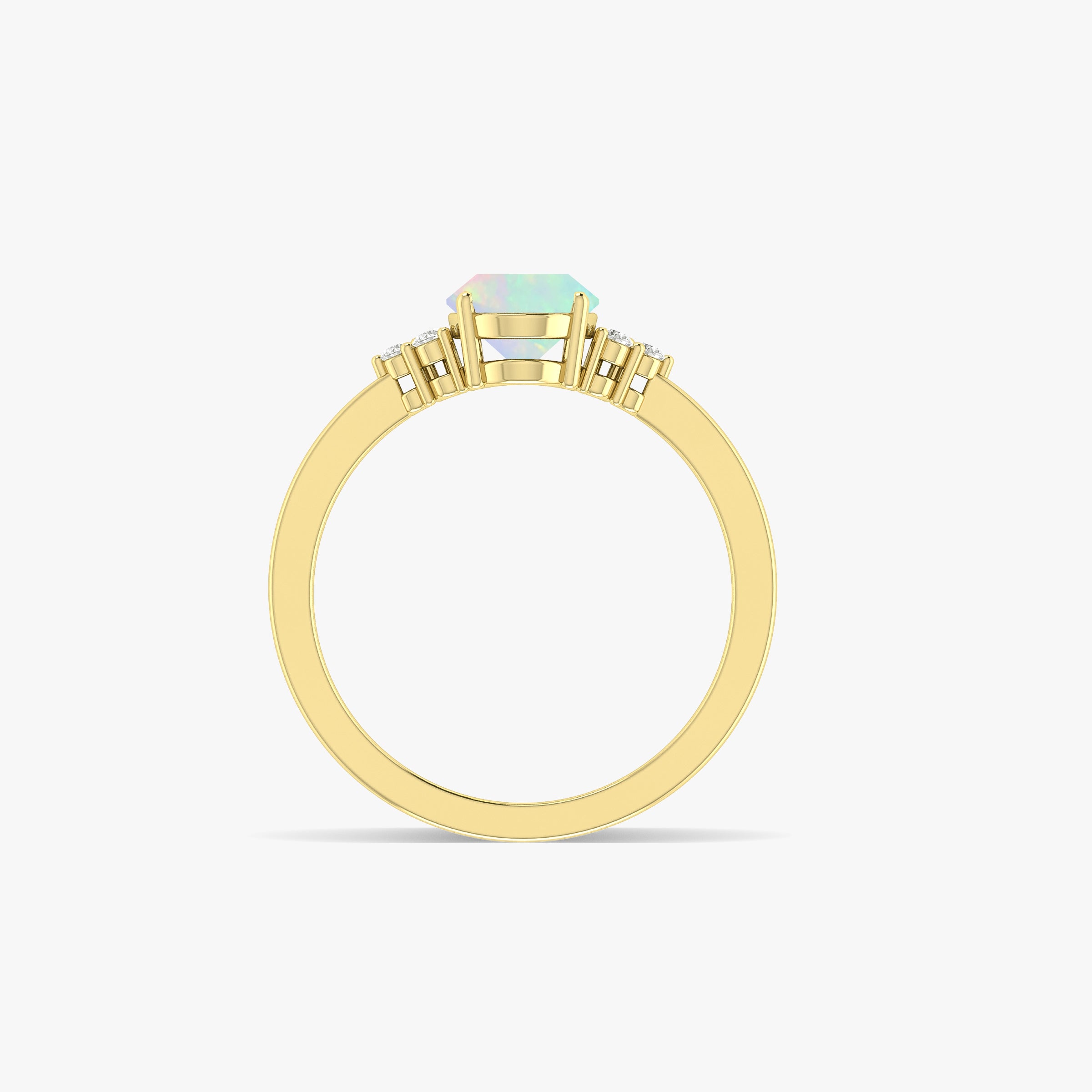 Natural Opal Gemstone Dainty Ring - Elegant Sterling Silver Jewelry for Women | Perfect for Everyday Wear, Gift Giving & Special Occasions