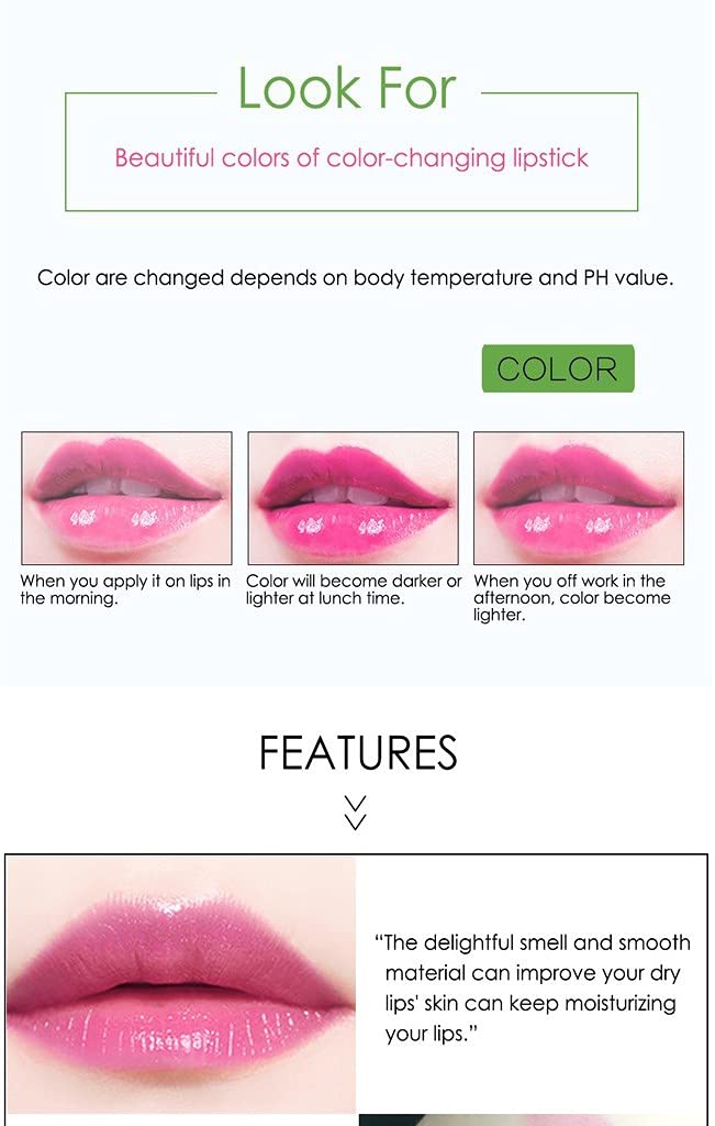 Gold Leaf Lipstick with Magic Color Changing Gel - Long Lasting, Hydrating Lip Makeup for Parties, Date Night & Special Occasions