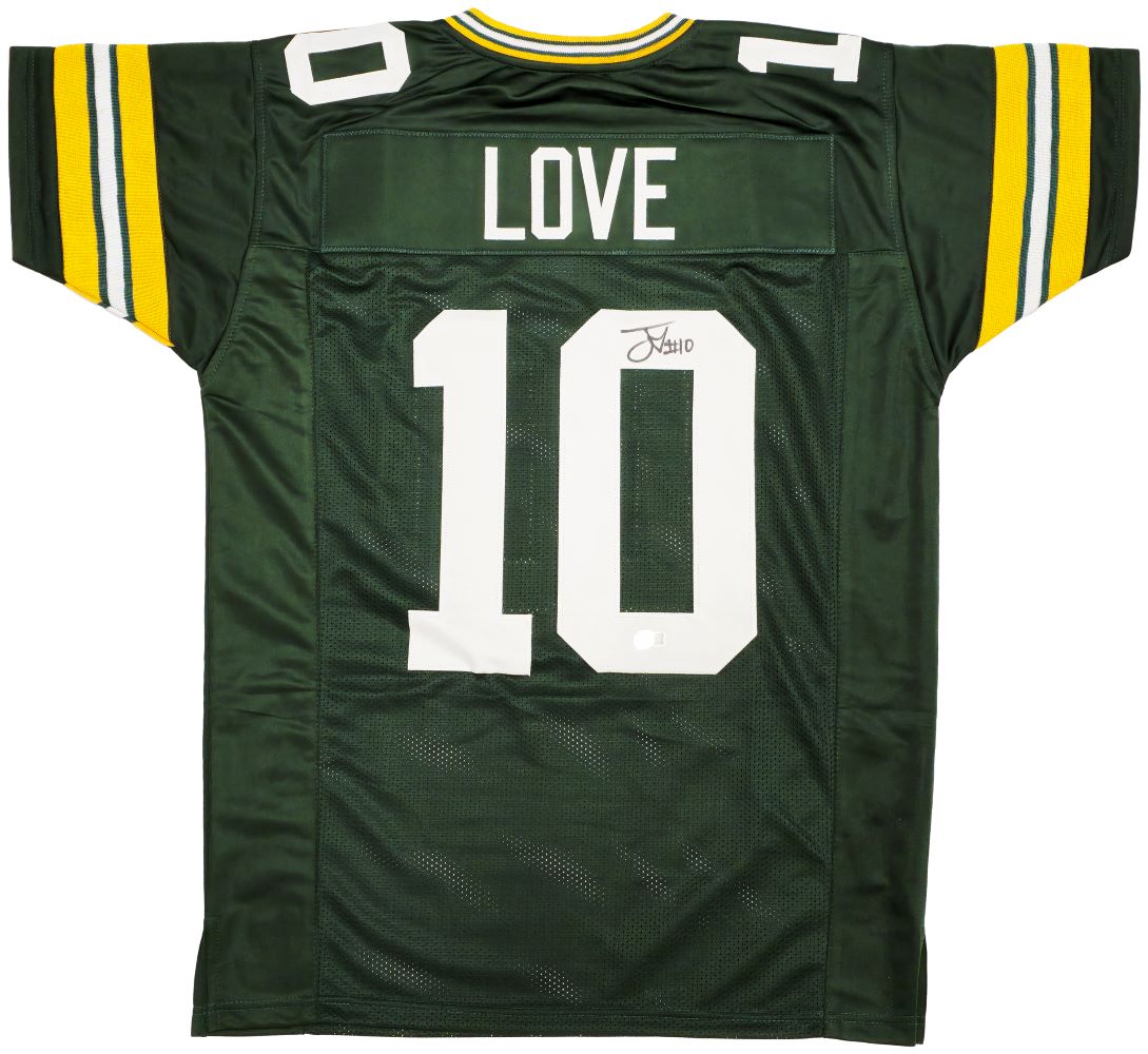 Jordan Love Green Bay Packers Autographed Football Jersey - Authentic Signed NFL Jersey for Collectors & Fans - Perfect for Game Day, Memorabilia Displays & Gifts