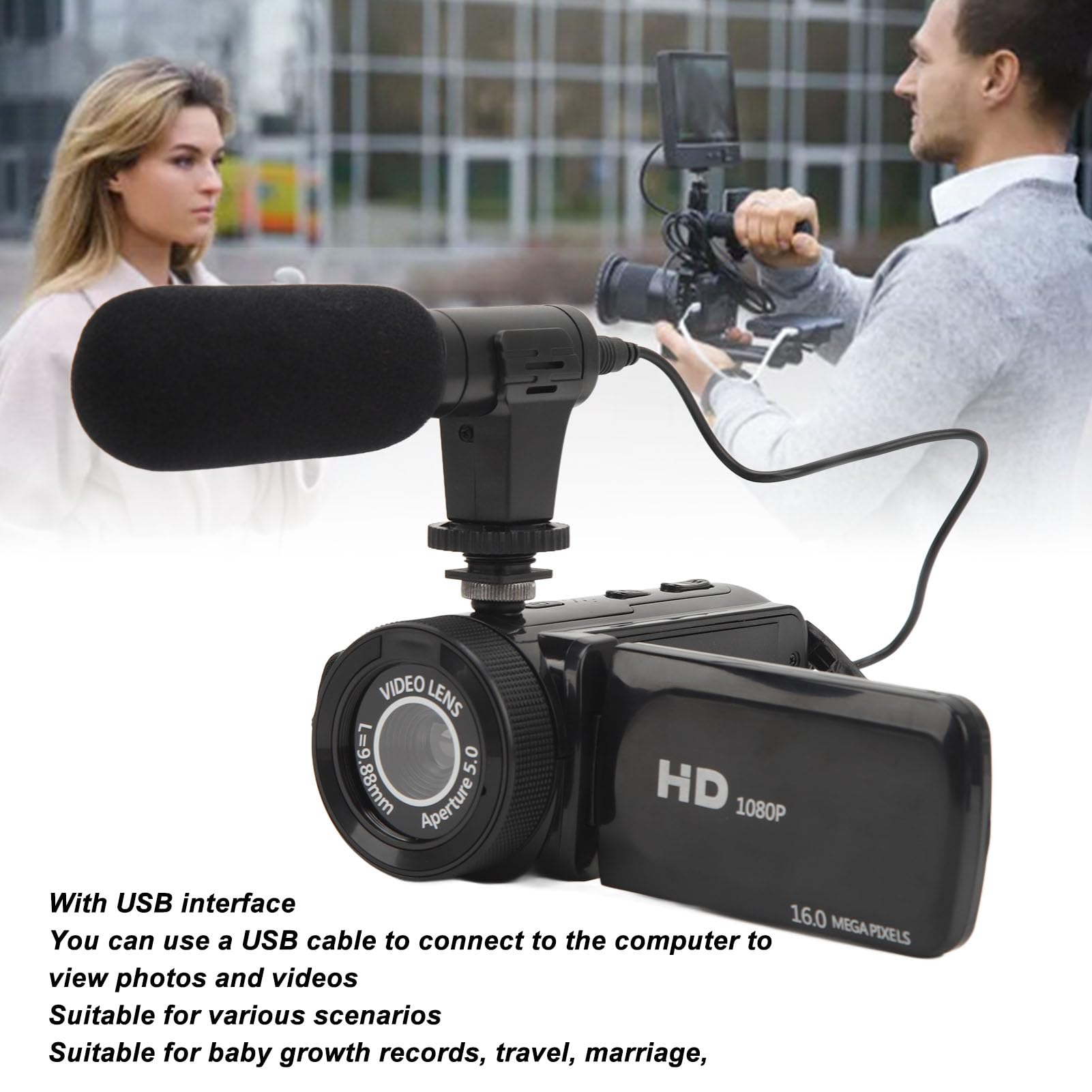Beufee HD 1080P 16MP Digital Camera for Photography & Video Recording - Vlogging, YouTube Filming, Travel & Family Moments Capture