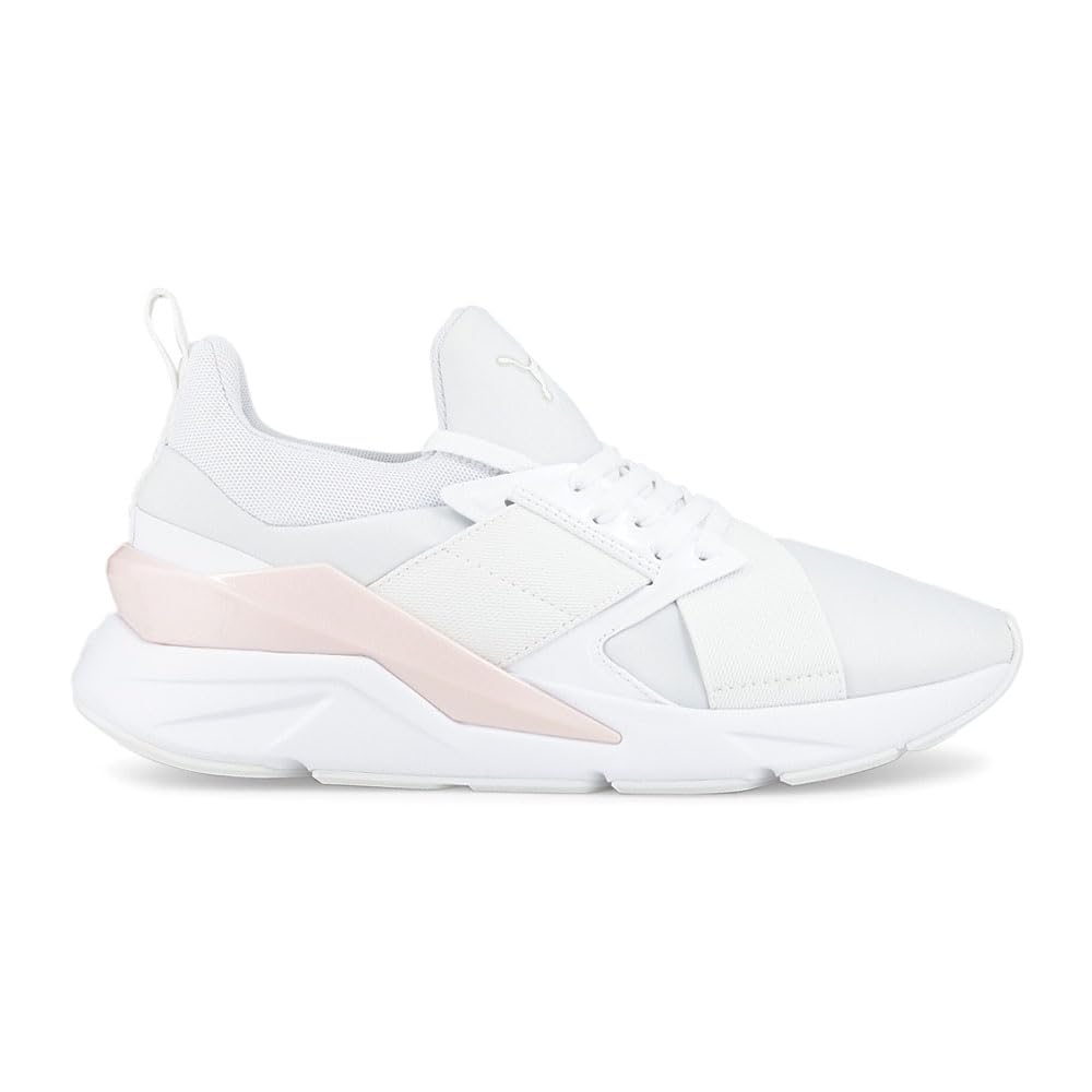 PUMA Muse X5 Glow Women's Running Shoes - White/Chalk Pink | Lightweight Cushioned Sneakers for Jogging, Gym & Everyday Wear - Size 7 B (M)