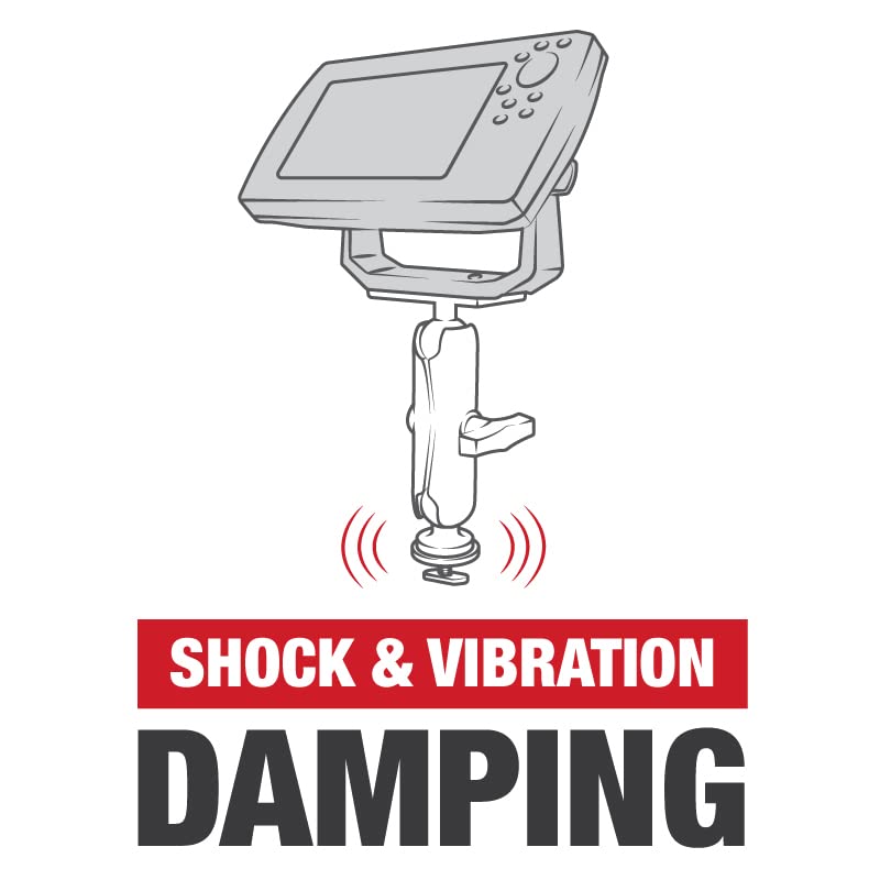 RAM MOUNTS Track Ball Mount for Humminbird Helix 7 RAM-202-24-354-TRA1U with Medium Arm | Compatible with RAM Tough-Track System | Perfect for Marine & Fishing Navigation