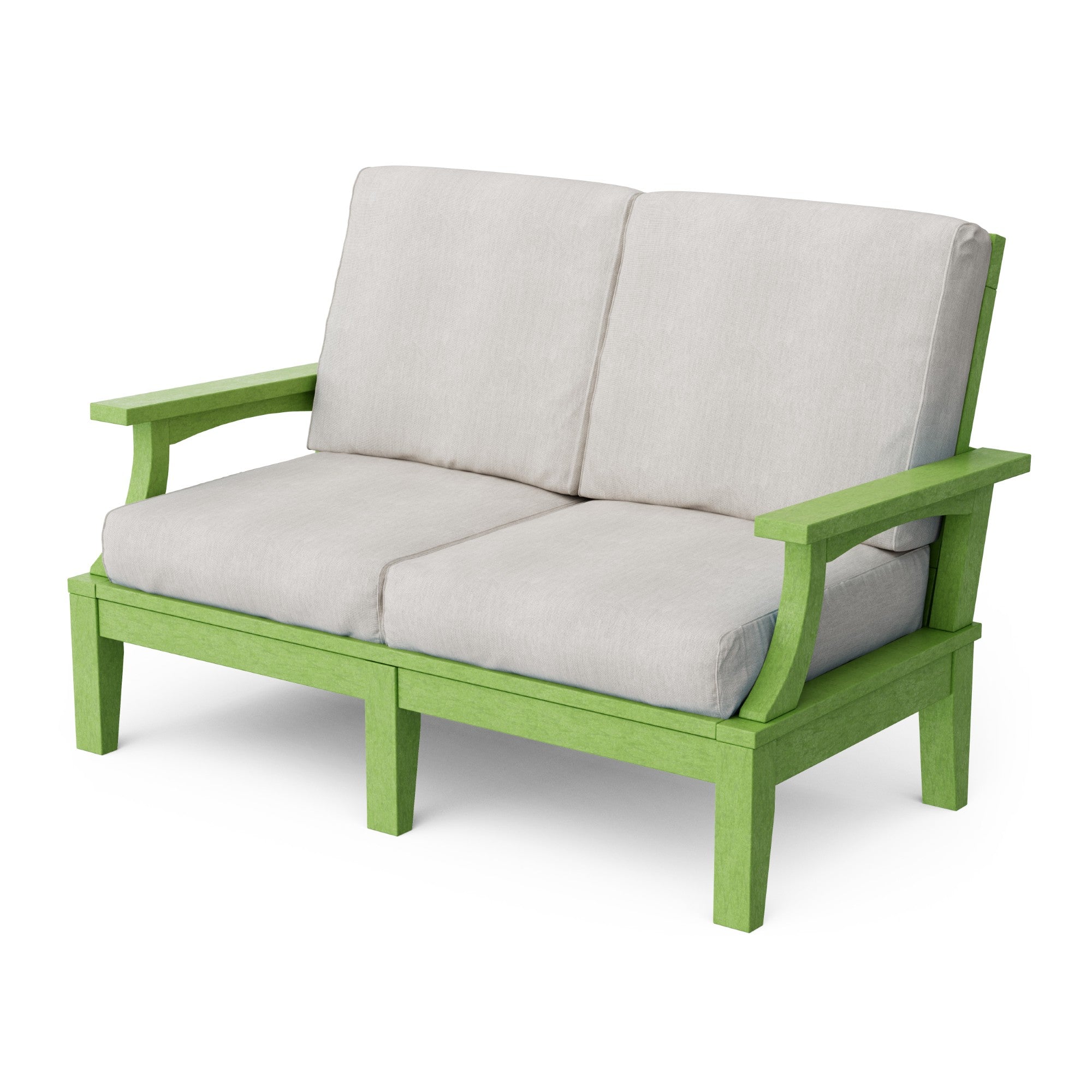 Heritage Deep Seating Love Seat Cushioned Sofa - Outdoor Patio Furniture for Garden, Poolside & Backyard Relaxation