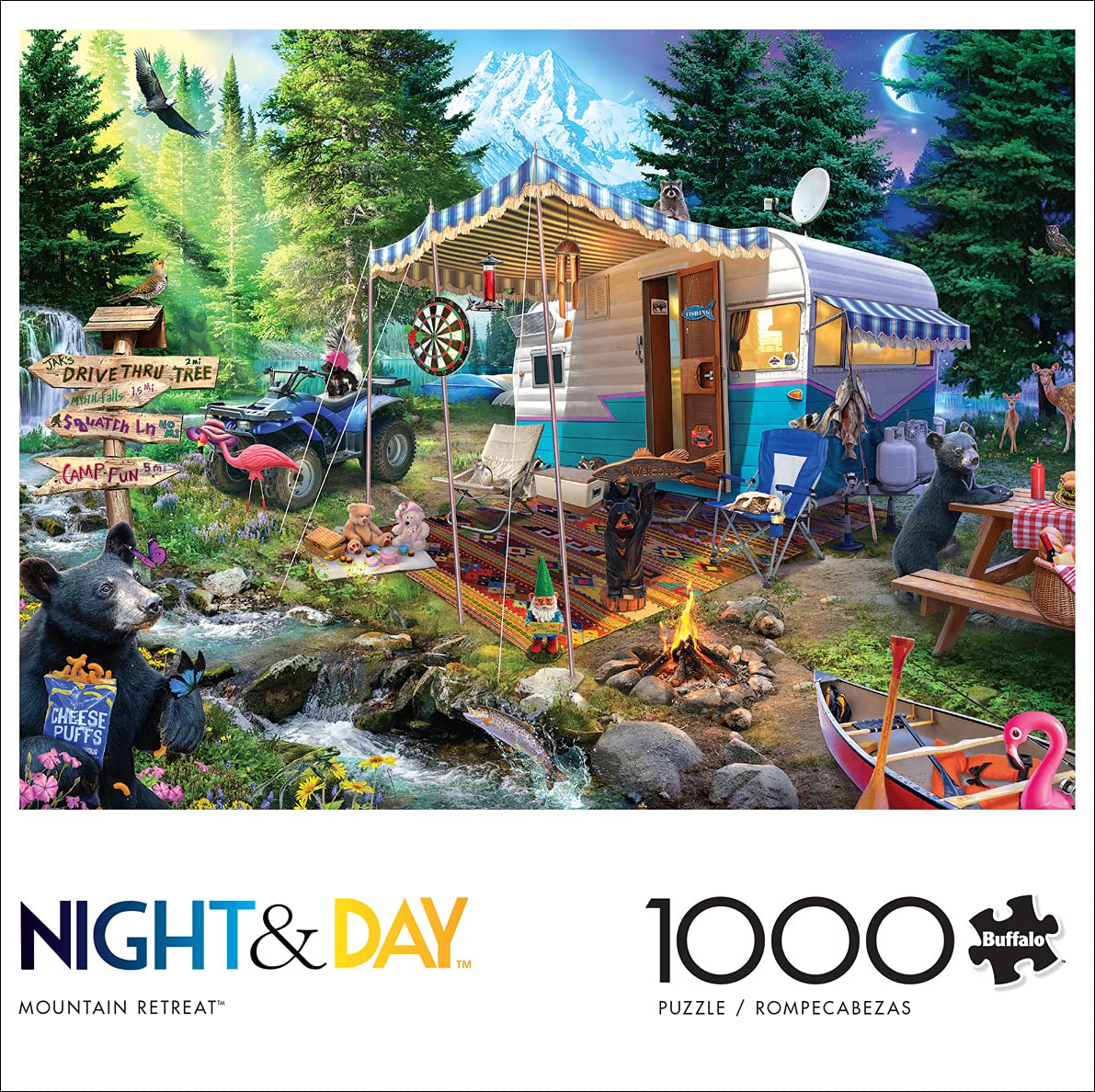 Buffalo Games Jeff Haynie Mountain Retreat 1000 Piece Jigsaw Puzzle for Adults - Challenging Puzzle Perfect for Game Nights & Family Gatherings - Finished Size 26.75