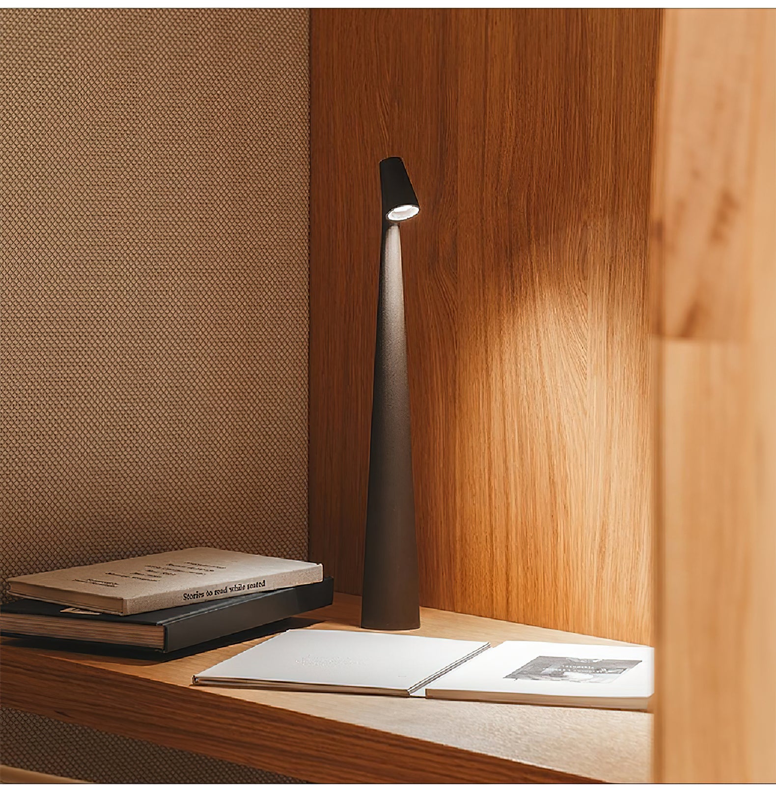 Portable Table Lamp - Handmade African Design, USB Rechargeable & Adjustable Brightness for Bedroom, Living Room, and Outdoor Camping