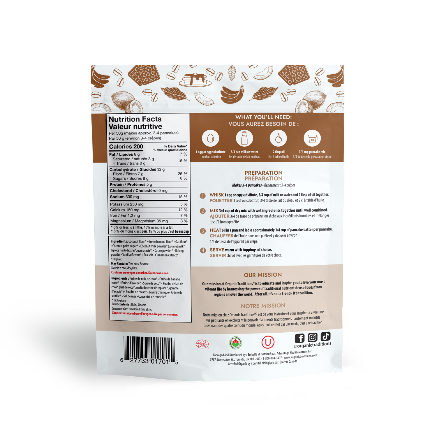Delicious Chocolate Pancake & Waffle Mix - Easy Breakfast & Dessert for Family & Kids | Perfect for Brunch, Parties & Holiday Gatherings