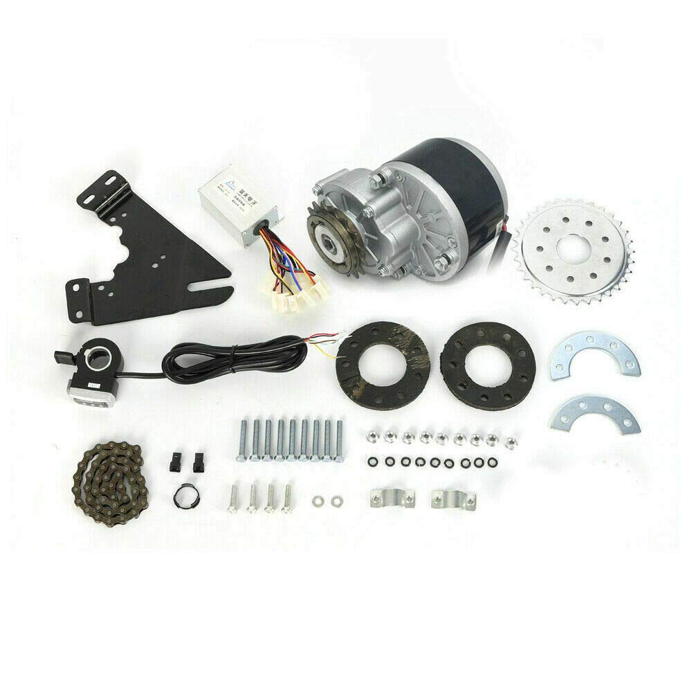 250W 24V Electric Bike Conversion Kit - Left Side Drive Motor with Thumb Brush & Freewheel Set for Mountain Bicycles | Perfect for Commuting, Off-Road Adventures & Eco-Friendly Transportation