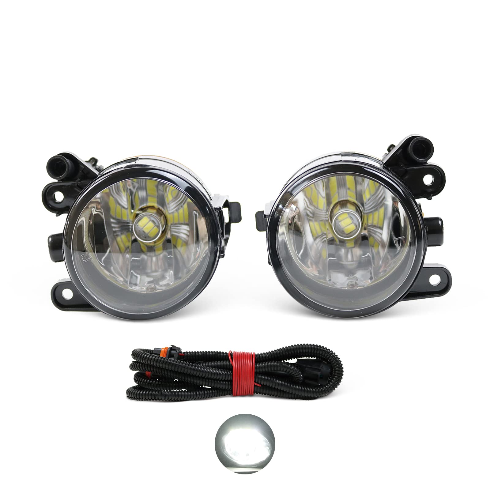 VW Golf 5 MK5 2004-2009 LED Fog Lights - Bright Front Fog Lamps with LED Bulbs & Wiring Kit - Perfect for Night Driving, Foggy Conditions & Off-Road Adventures