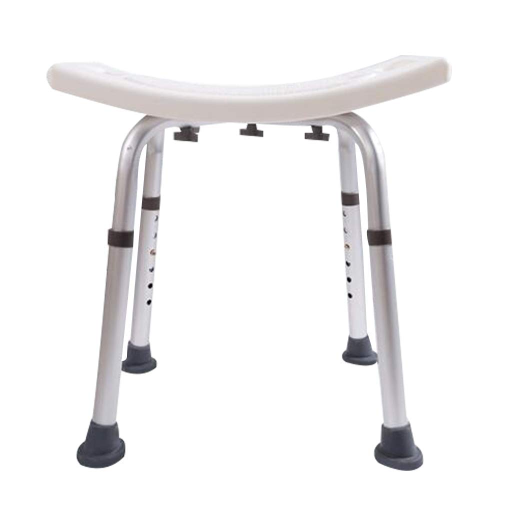 Lightweight Adjustable Shower Chair - Non-Slip Bath Stool with Molded Plastic Seat & Aluminum Frame for Elderly & Disabled - Perfect for Bathroom Safety and Relaxing Shower