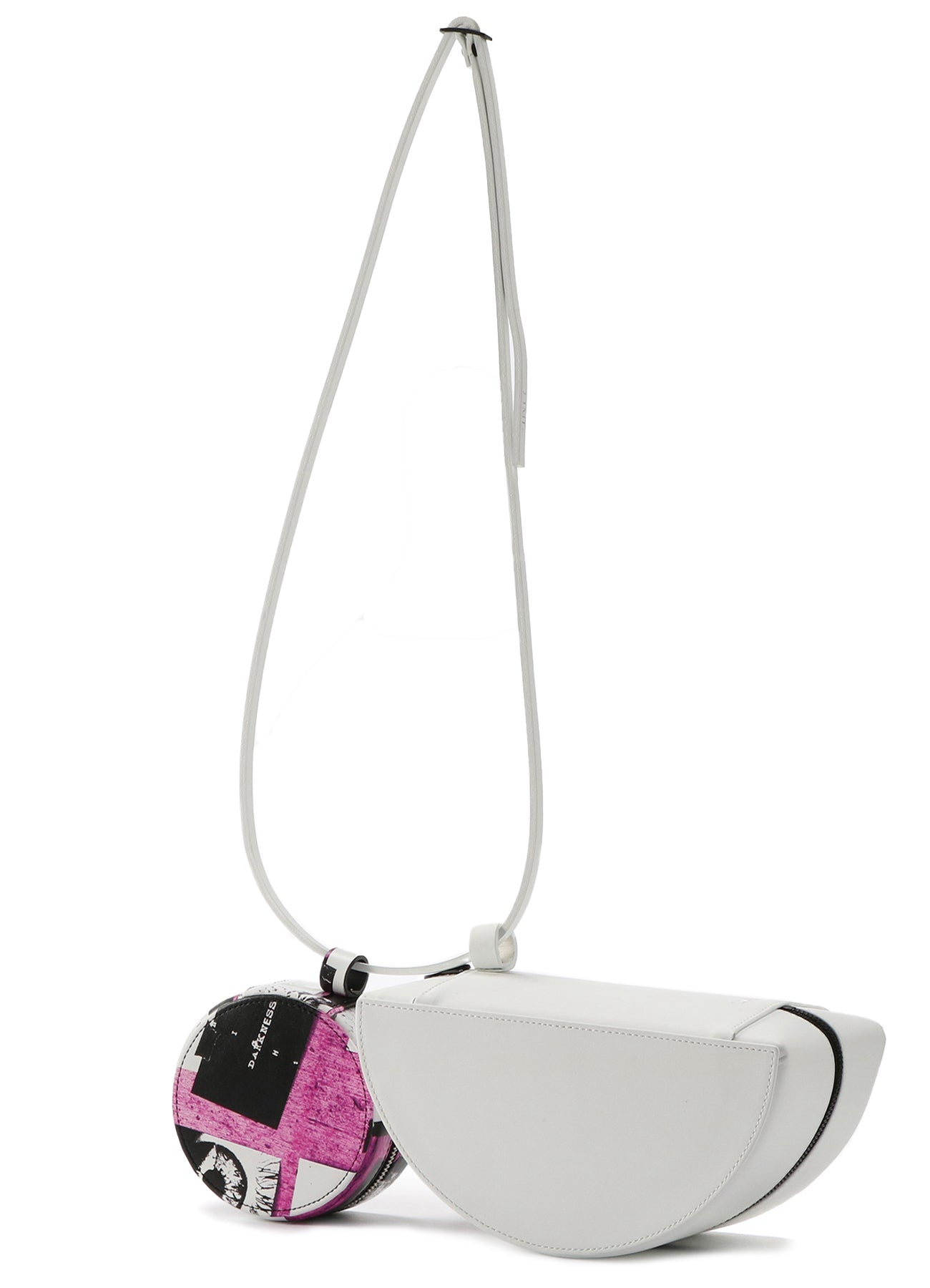 2021 Fashionable Mini Circle Crossbody Bag - Genuine Leather with Unique Material Print | Perfect for Parties, Dates & Everyday Use