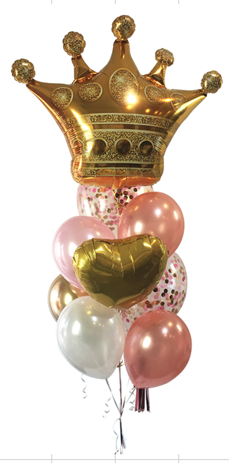 Royal Princess Bouquet with Crown - Elegant Floral Arrangement for Weddings, Prom, and Special Events
