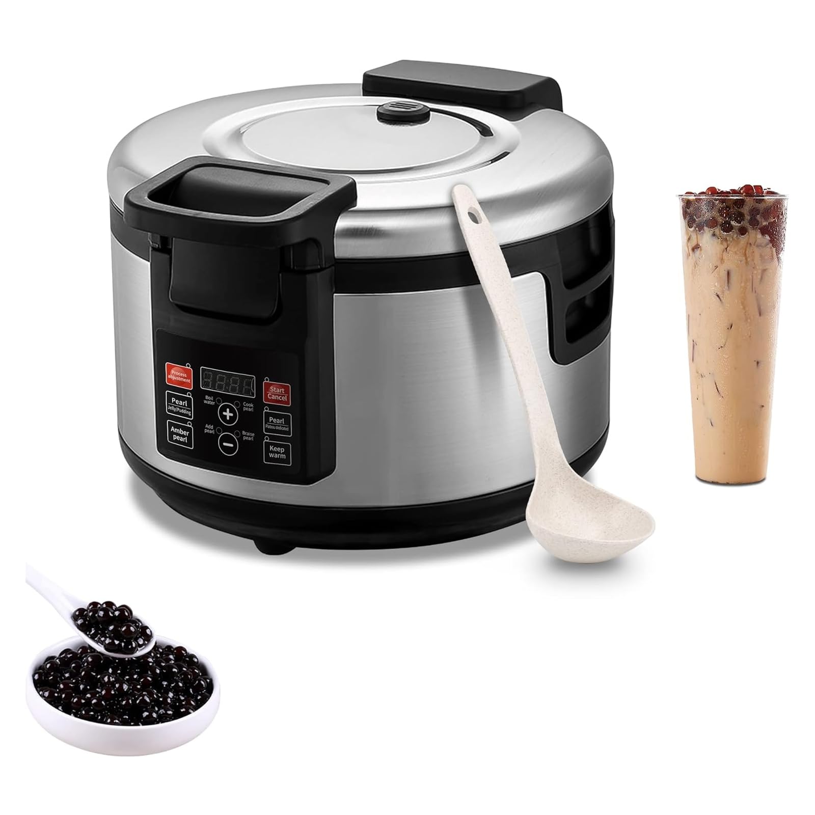 16L Commercial Boba Maker Machine - Automatic Pearl Tapioca Cooker for Bubble Tea, Milk Tea & Boba Drinks with Touchscreen Control - Perfect for Tea Shops, Cafes & Restaurants