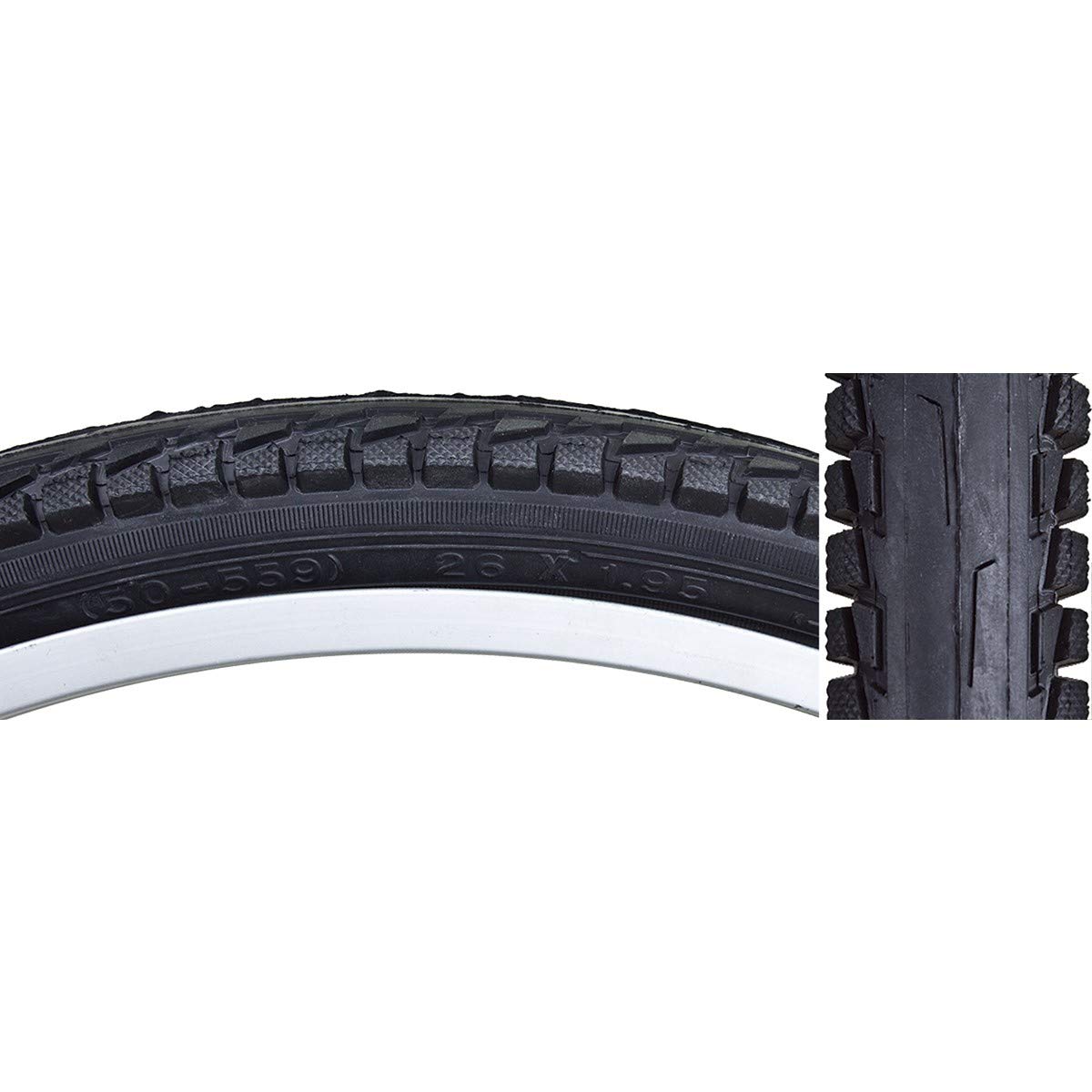 Street Fit 360 Bicycle Tires 26x1.95 Inch - Premium Kenda & Sunlite Tread Patterns for Mountain Bikes - Perfect for Commuting, Trail Riding and Urban Cycling