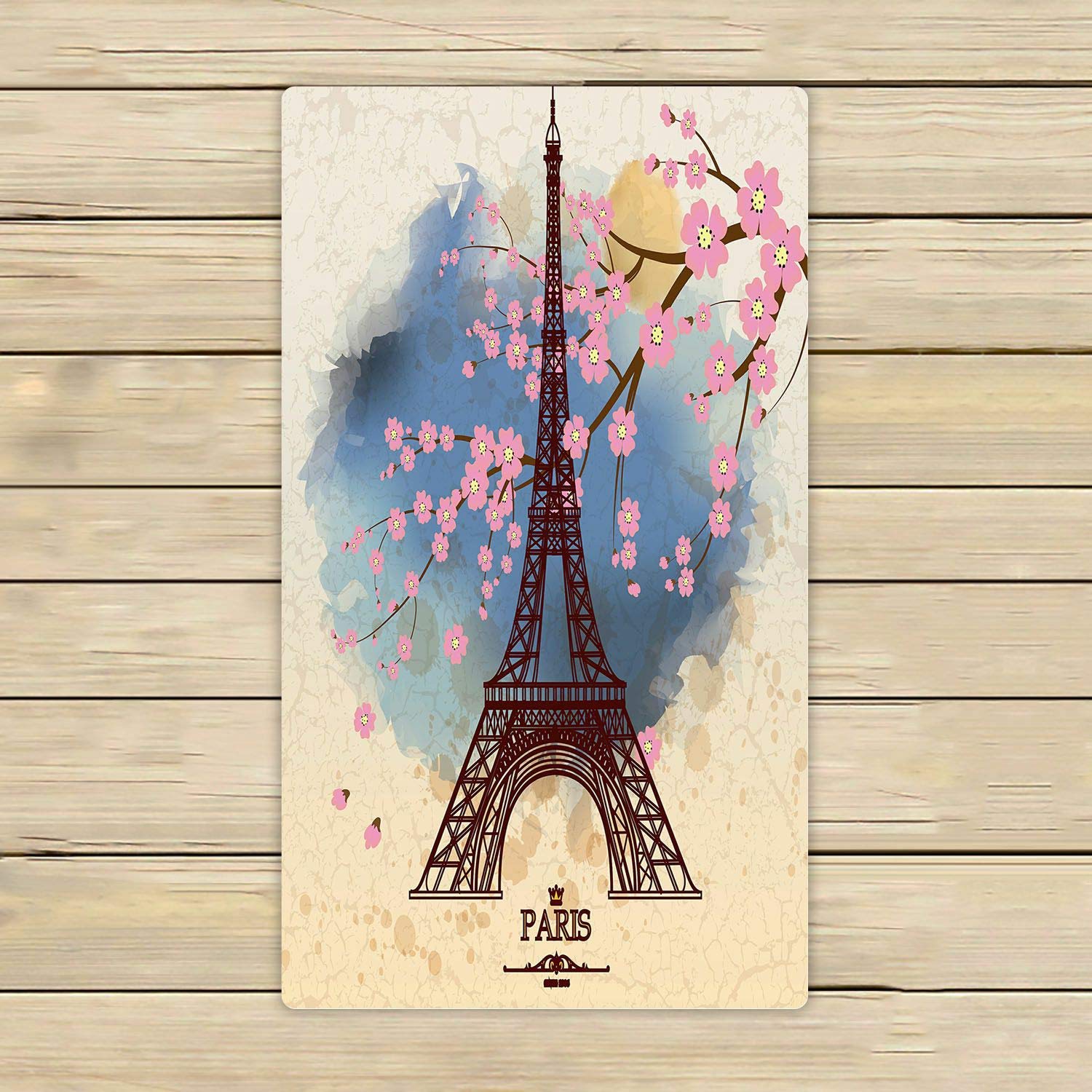 Vintage Eiffel Tower Beach Towel - 16x28 Inch Soft Absorbent Bath Pool Sport Travel Hand Spa Towel - Perfect for Beach, Pool, Gym, Travel & Spa Days