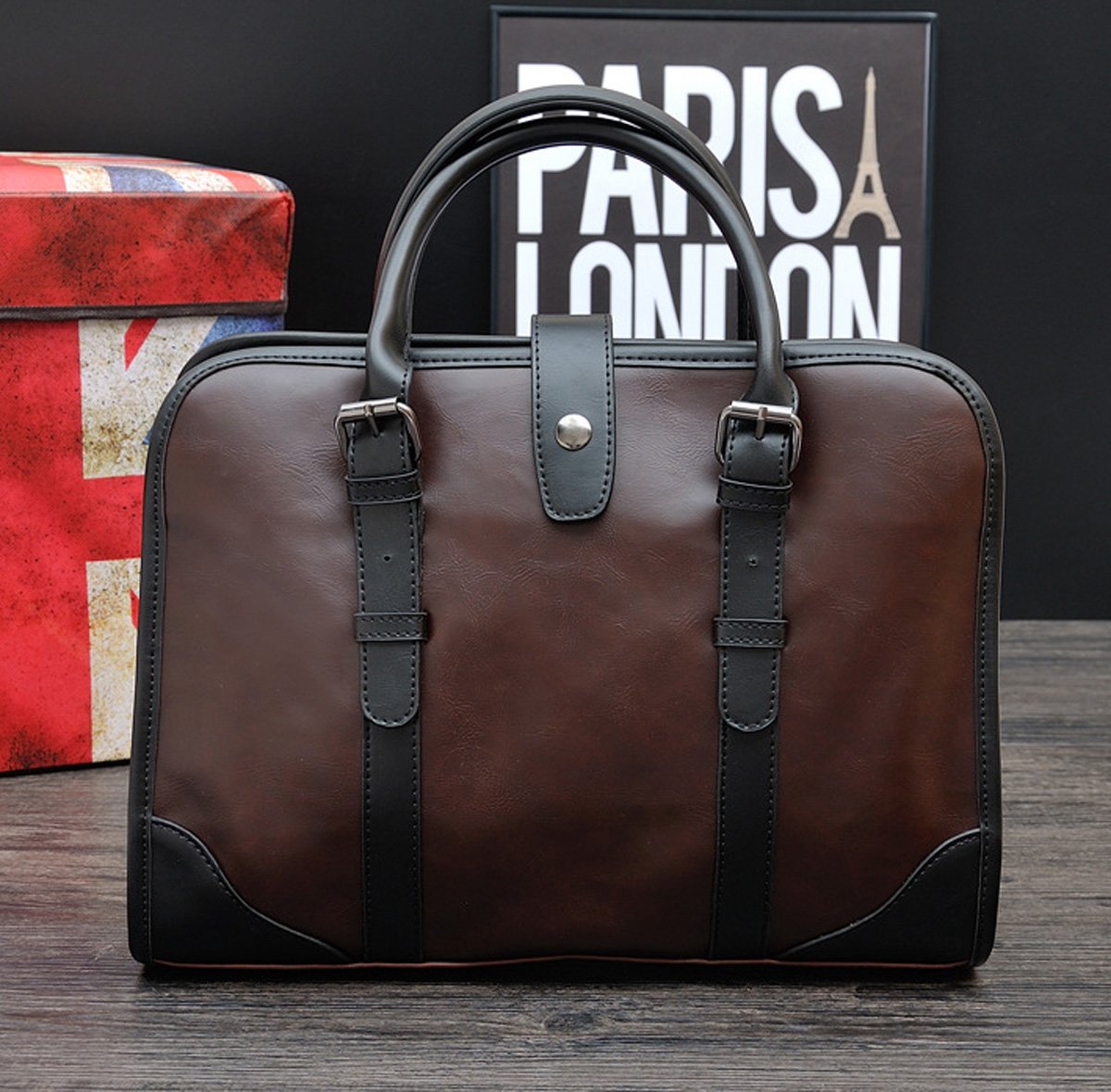 Stylish Crossbody Tote Bag for Women & Men - PU Leather Messenger Briefcase Satchel - Perfect for Work, Travel & Daily Commute
