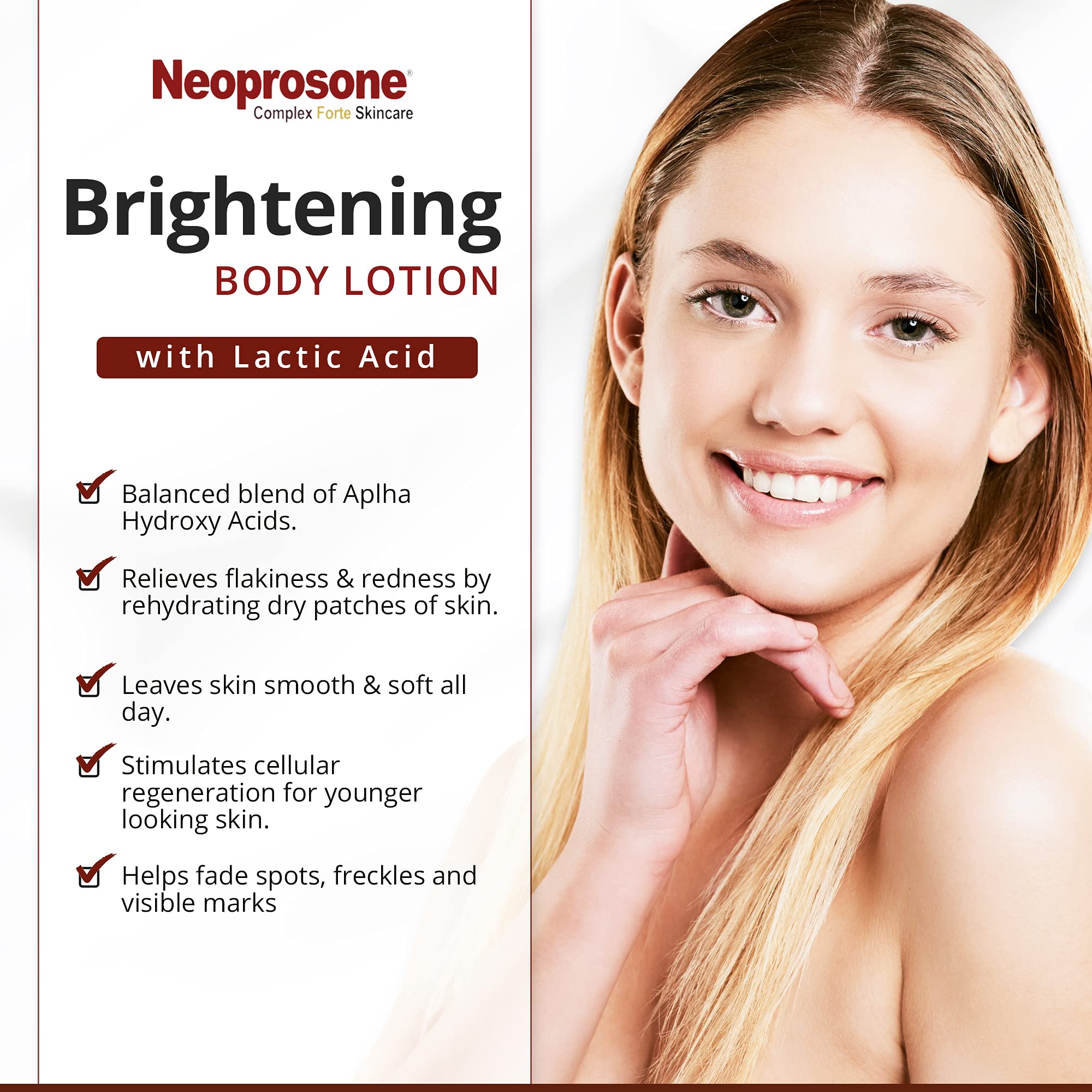 Neoprosone Lactic Acid Lotion 13.5 Fl oz (400ml) - AHA Exfoliating Body Cream with Shea Butter | Moisturizing Lotion for Dry Skin on Body, Knees, Armpits | Unisex Skincare for Women & Men | Perfect for Daily Hydration & Smoothing Rough Skin Areas