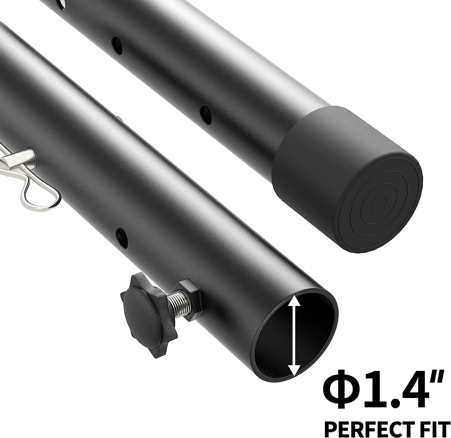 Heavy Duty Adjustable Steel Table Leg Extenders for Folding Tables - Compatible with Straight & Bent Legs - Raise Table Height Perfect for Dining, Workstations & Crafting Tables