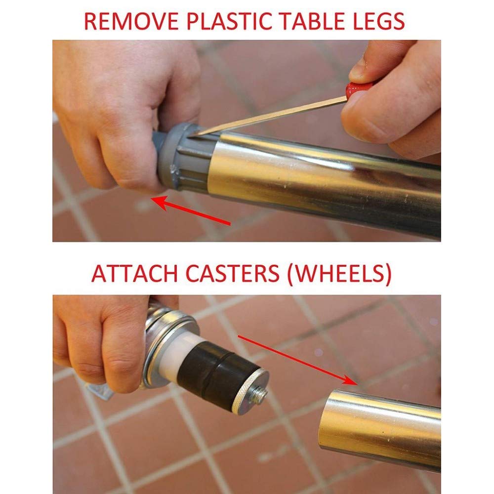 Stainless Steel Commercial Grill Table Stand with Wheels - 30