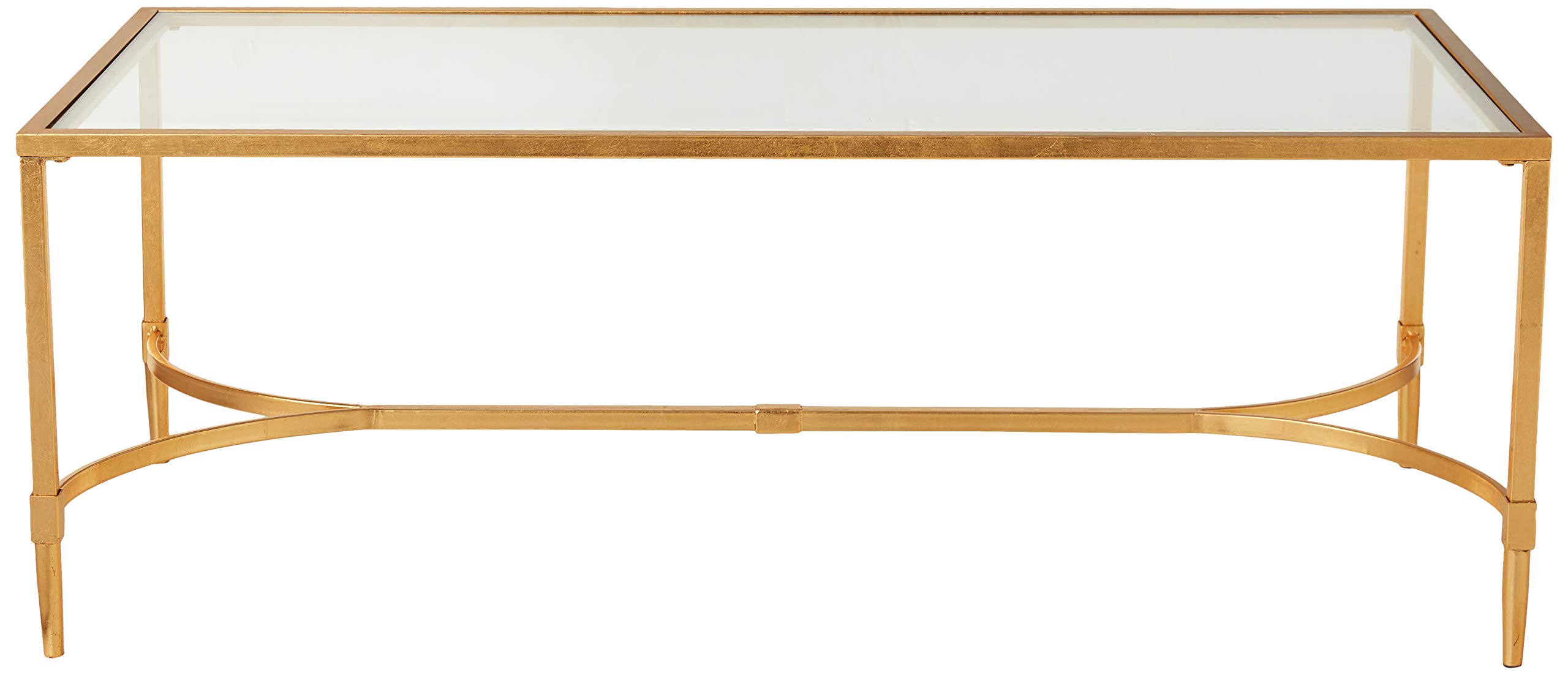 Safavieh Home Collection Antwan Gold Coffee Table - Modern Living Room Center Table for Home Decor & Entertaining