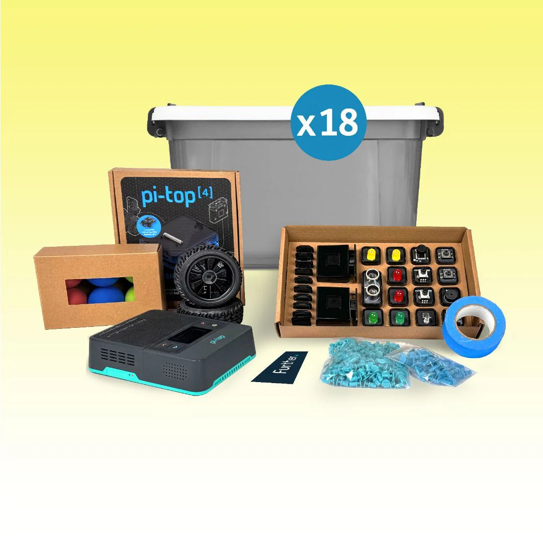 pi top: CS & Robotics Class Pack - STEM Learning Kit for Coding, Electronics & Robotics Projects - Perfect for Classrooms, Makerspaces & Home Learning