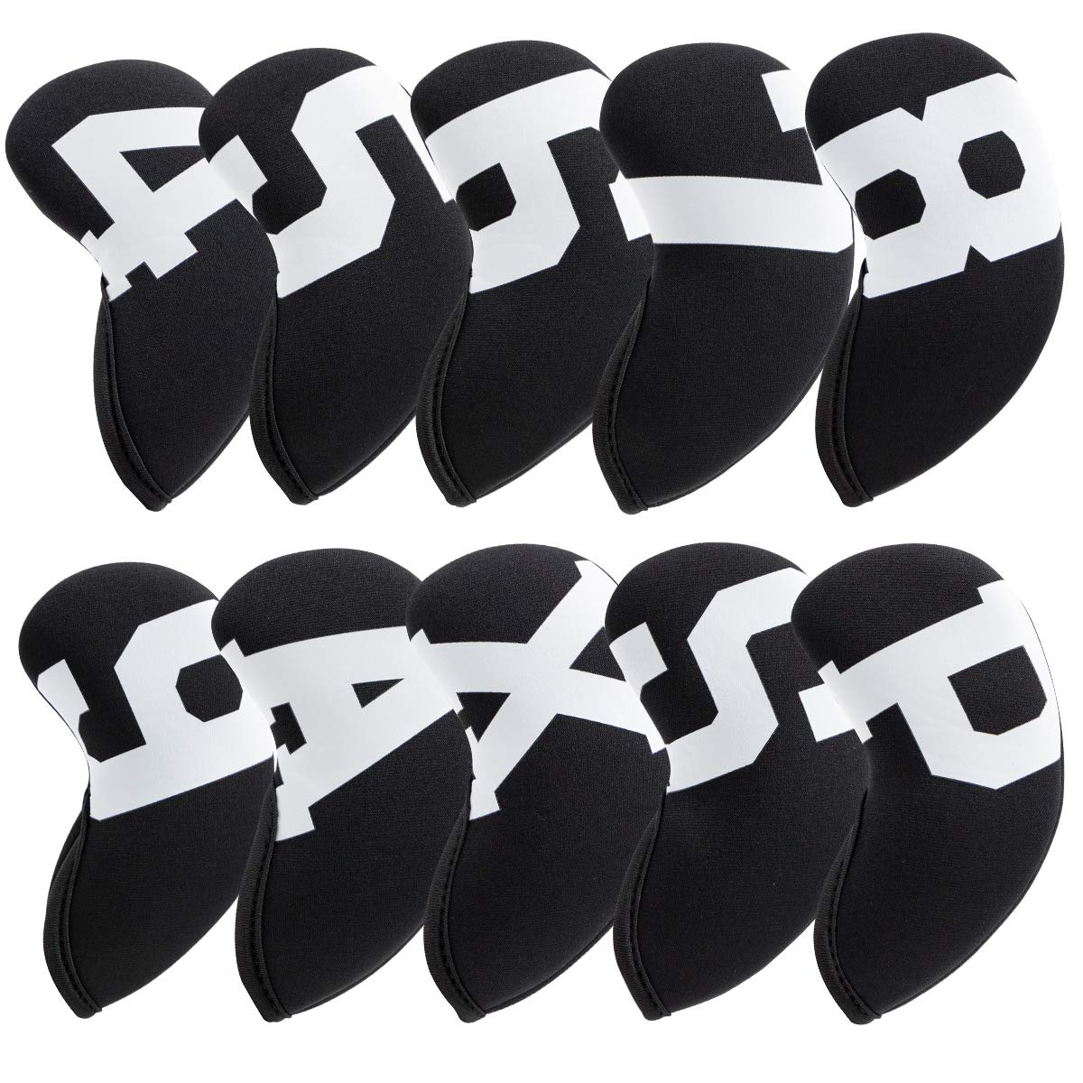 Premium Neoprene Golf Iron Head Covers Set (4/10pcs) - Colorful Numbered Club Protectors for All Brands | Perfect for Course Protection & Travel Storage