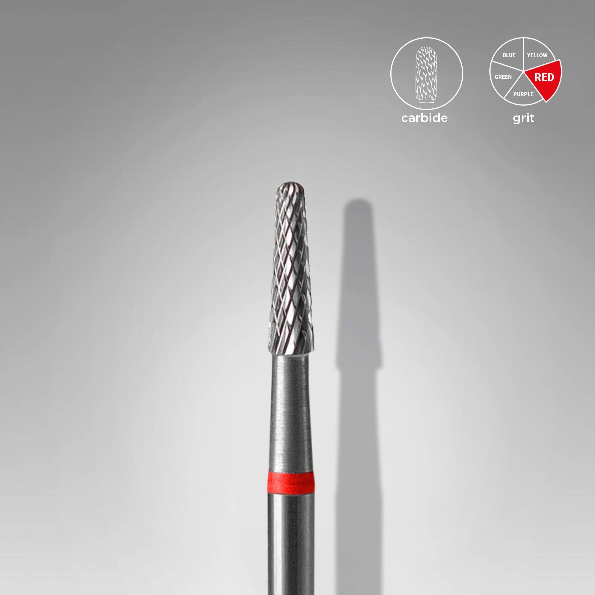 Staleks Carbide Nail Drill Bit Cone Red 2.3mm - Professional Manicure & Pedicure Tool for Salon & Home Nail Care
