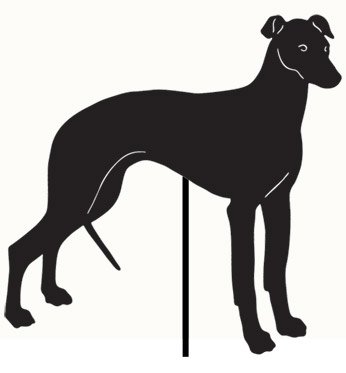 Handcrafted Greyhound Garden Stake - Memorial Statue for Pet Lovers | Outdoor Yard Art for Dog Memorials & Garden Decor