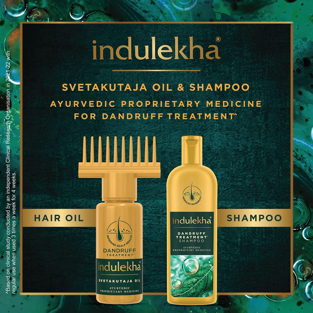 Indulekha Svetakutaja Ayurvedic Hair Oil - 100% Natural Dandruff Treatment Oil for Scalp Care (100ml) | Relieves Itchy Scalp & Promotes Healthy Hair Growth | Perfect for Daily Hair Care Routine