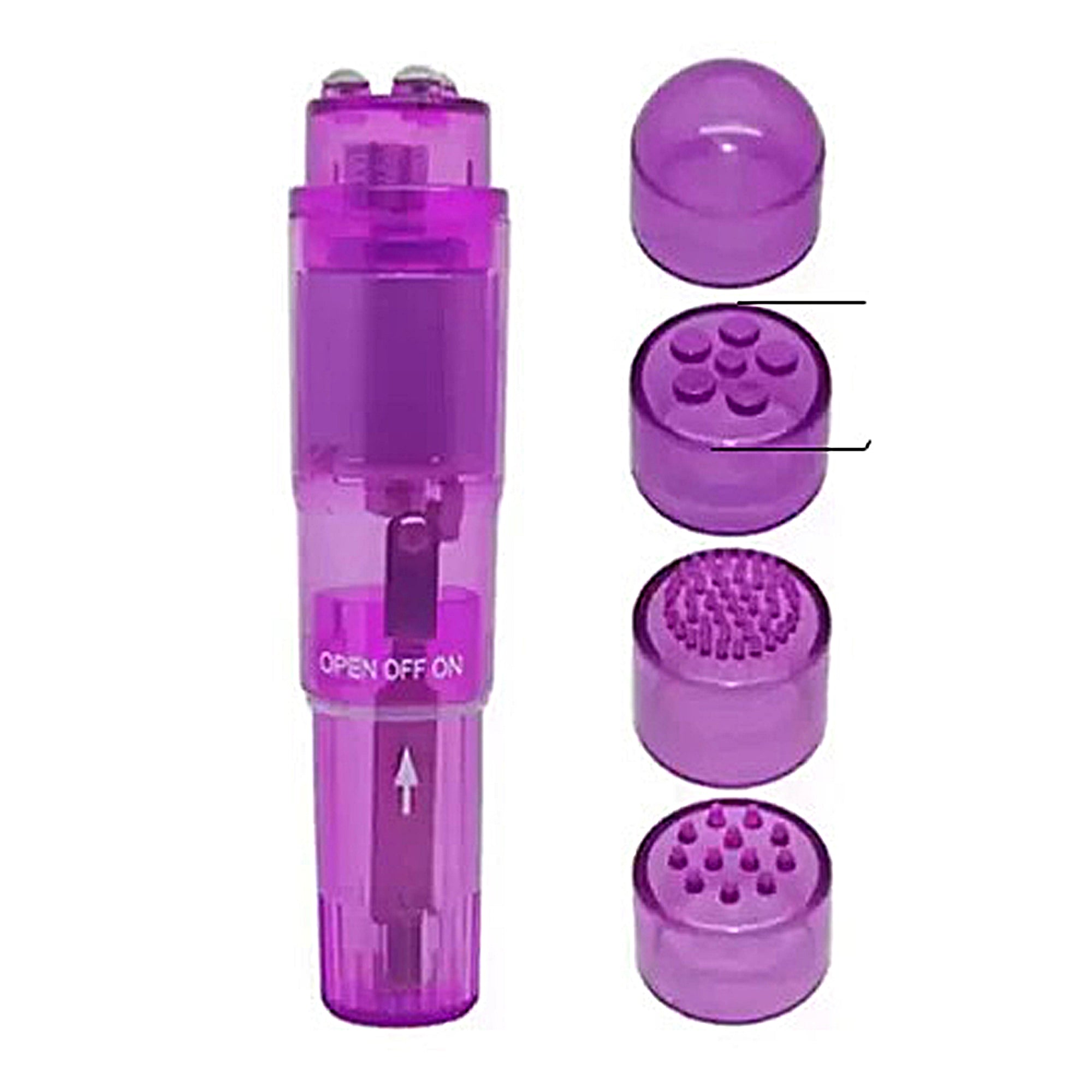 Sonique Speedy Pocket-Sized Vibrator Massager with Attachments - Discreet & Powerful Personal Massager for Women, Travel & Stress Relief
