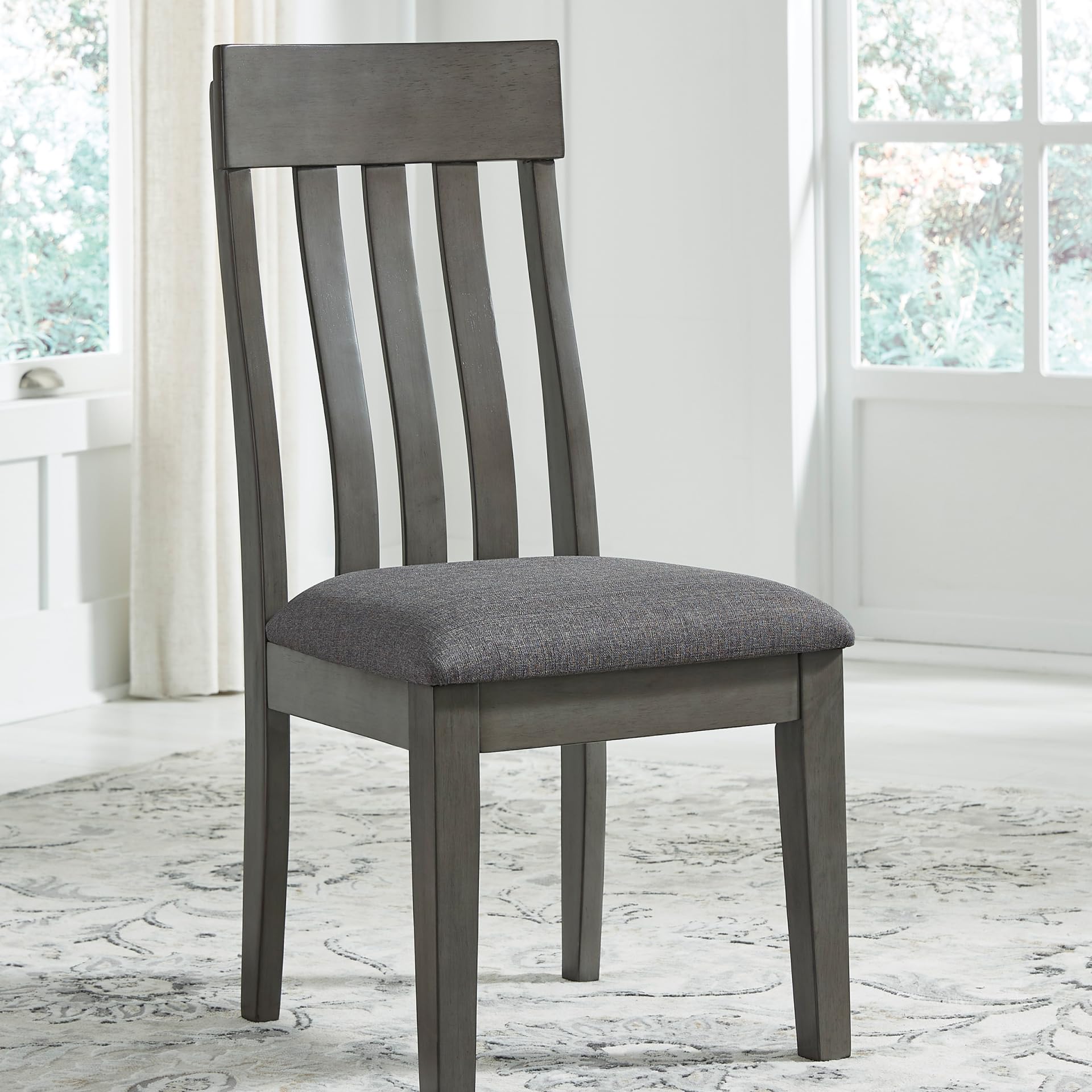 Signature Design by Ashley Hallanden Modern Slat Back Dining Chairs - Set of 2, 18.63