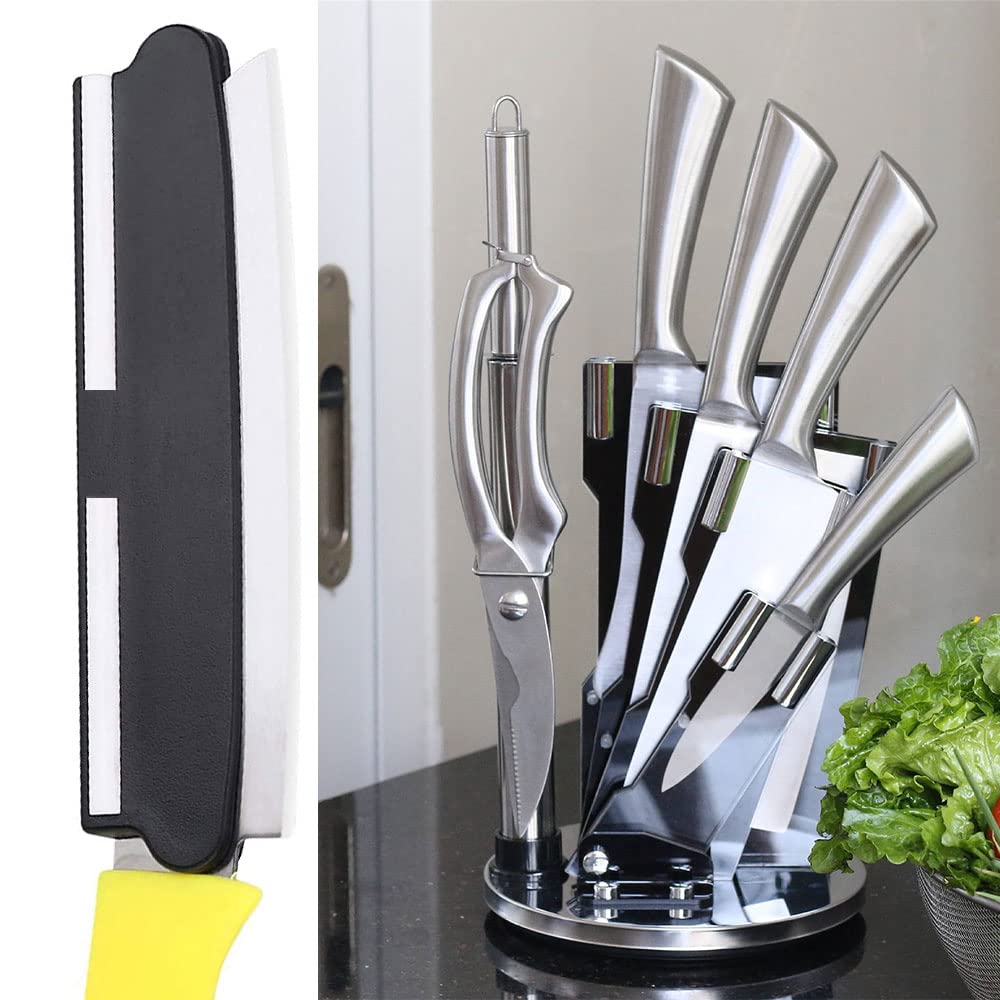 XINAZZIT 2-Piece Knife Sharpener Guide Set - Professional Whetstone Angle Guide for Kitchen & Outdoor Knives | Perfect for Home Chefs & Camping Enthusiasts