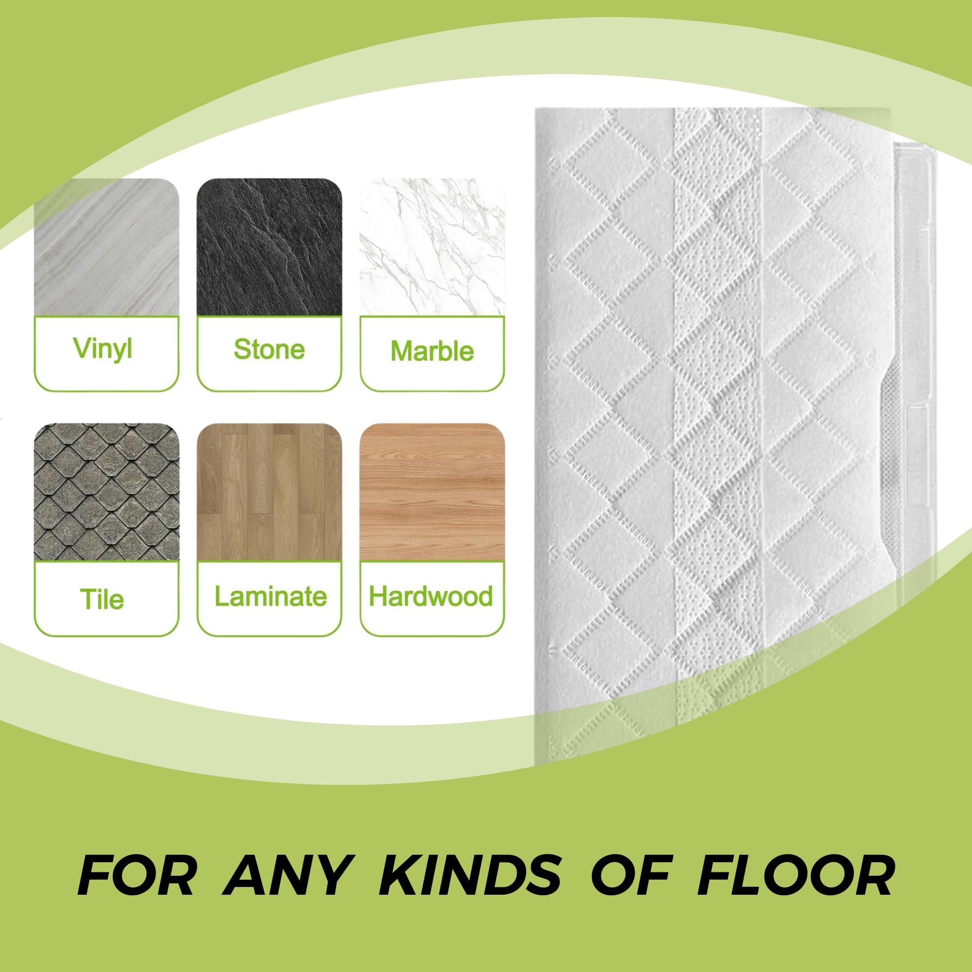 24 Pack Thicker VACMOP Replacement Pads for Shark VM252 VM200 VM190 VM250 VM251 Vacuum Mop - Disposable Hard Floor Cleaning Refills for Kitchen, Bathroom & Living Room Floors