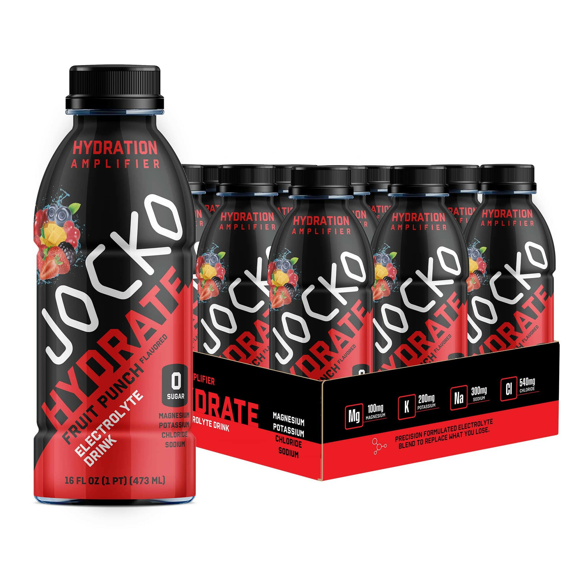 JOCKO HYDRATE Electrolyte Drink Mix - Sugar Free Hydration Powder for Workout, Gym & Recovery - Best for Athletes, Fitness & Active Lifestyle - Perfect for Post-Workout, Hiking & Sports