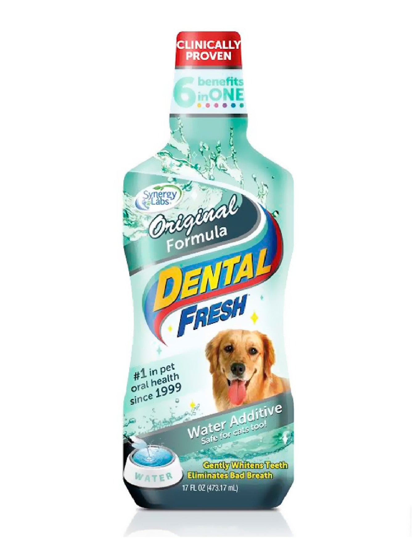 Dental Fresh Water Additive for Dogs - Oral Care Solution for Bad Breath & Plaque Control (3 Sizes) | Perfect for Daily Water Bowl Use & Vet-Recommended Dental Hygiene