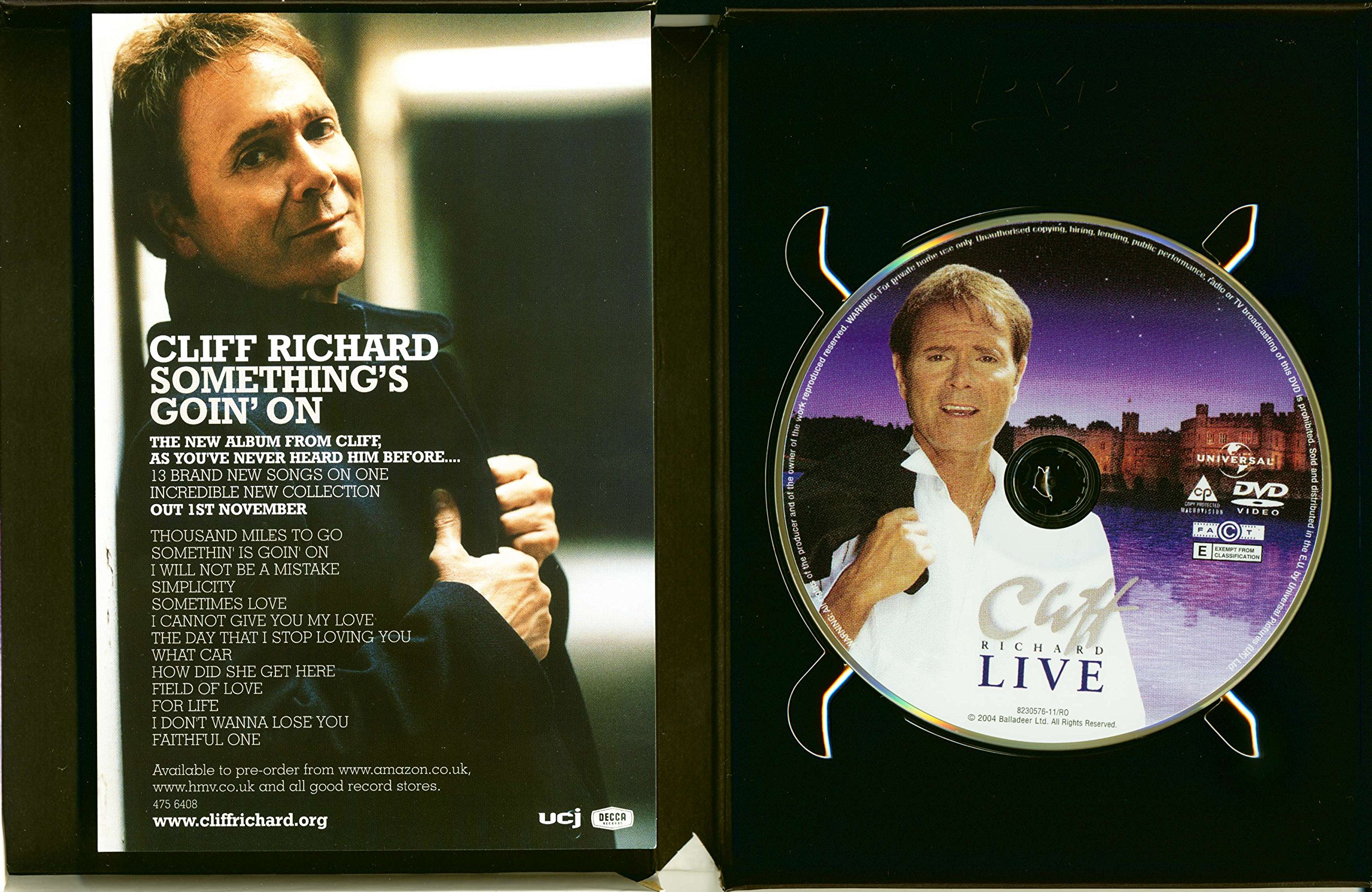 Cliff Richard: Live (Castles in the Air) Concert DVD - Classic British Pop Music Performance - Perfect for Home Entertainment & Music Lovers Collection