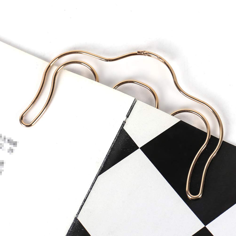 2pcs Creative Metal Bookmark Clips - Durable Paper Clamps for Books, Notes & Office Use - Perfect for Reading, Gifts & Organizing Documents