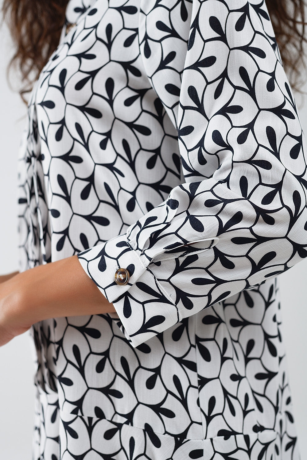 Men's Long Sleeve Abstract Print Polo Robe - Casual Loungewear for Home Relaxation & Yoga