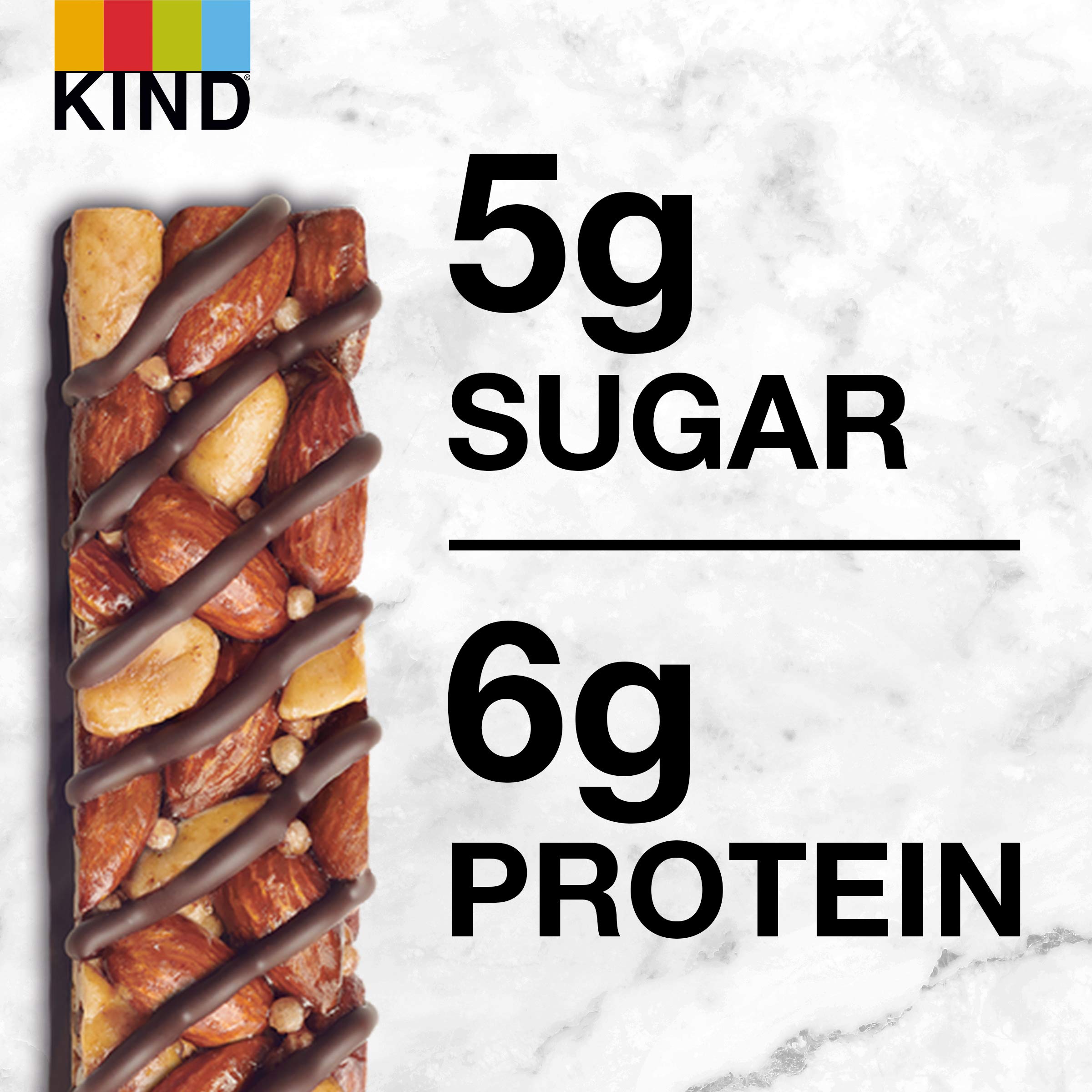 KIND Bars, Dark Chocolate Nuts & Sea Salt - Healthy Gluten Free Snacks with 6g Protein, Low Sugar (36 Count) | Perfect for On-the-Go Energy, Workout Fuel & Office Snacking