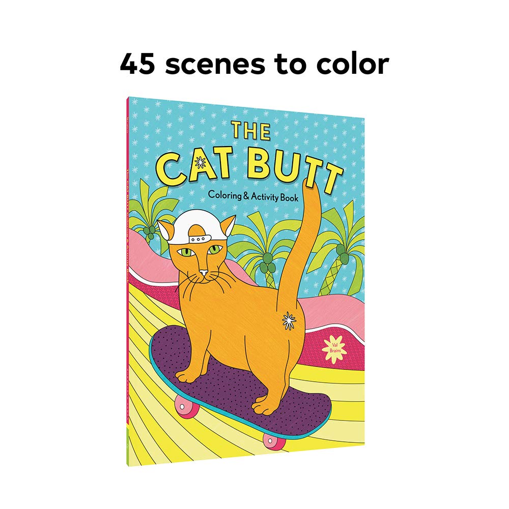 Funny Cat Butt Coloring Book for Adults - Hilarious Gift for Cat Lovers | Stress Relief Activity, Party Game & Unique Present Idea