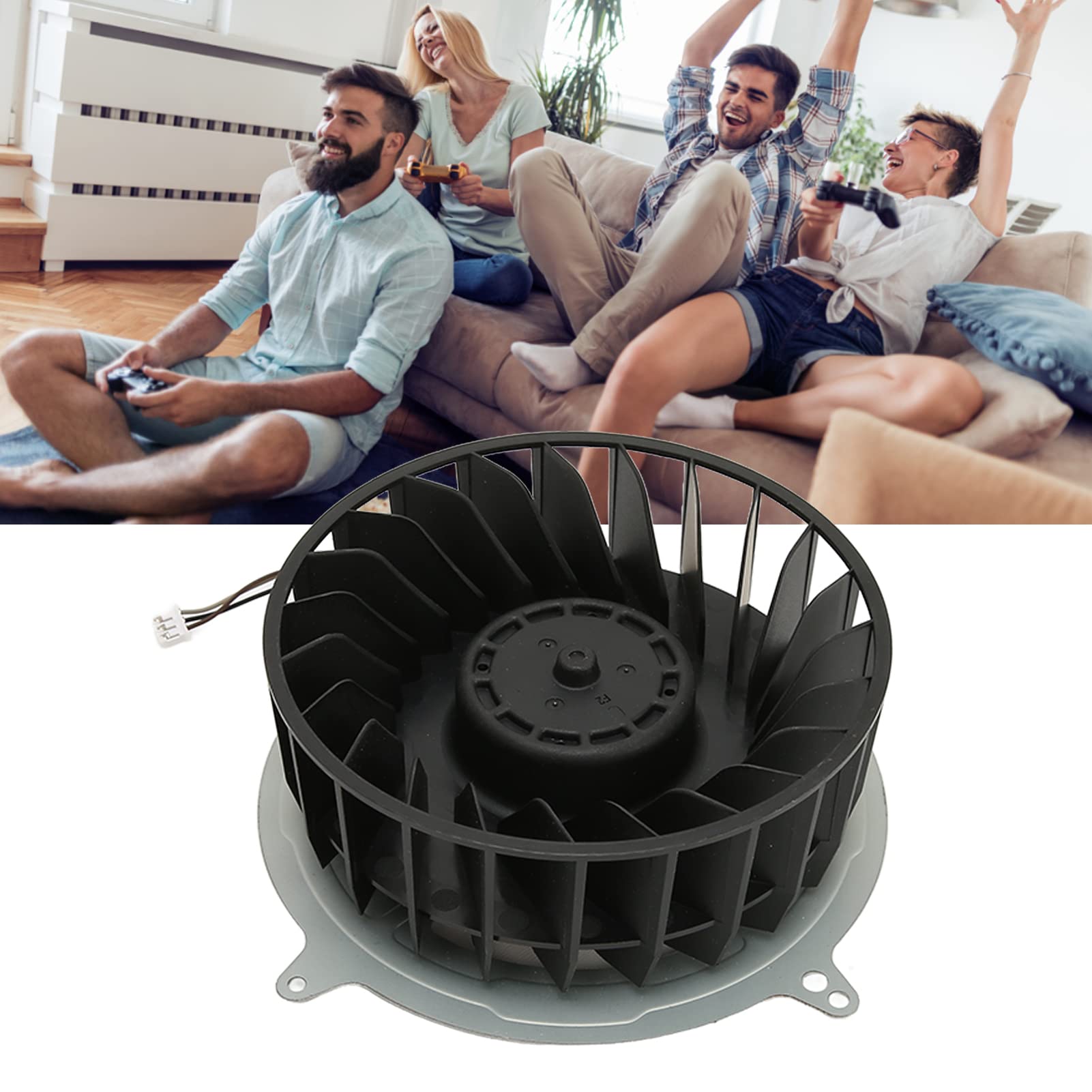 PS5 Cooling Fan Replacement - 12V 2.15A Internal Cooler with 23 Blades for Sony PlayStation 5 Console - Prevent Overheating for Long Gaming Sessions & 4K Streaming