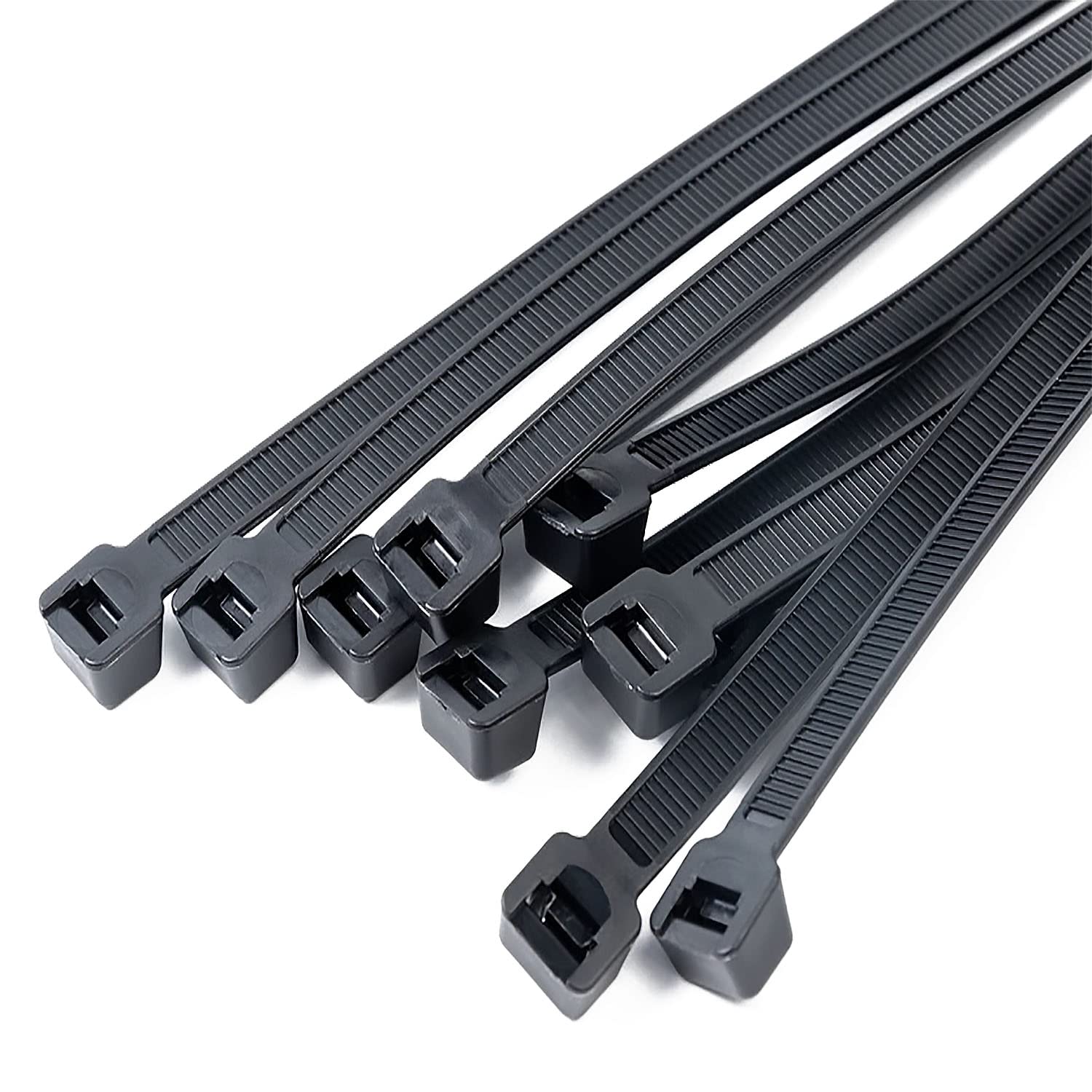 4 Inch Black Zip Ties - 18 Lbs Tensile Strength Small Cable Wire Ties (100 Pack) for Home Organization, Electronics & DIY Projects