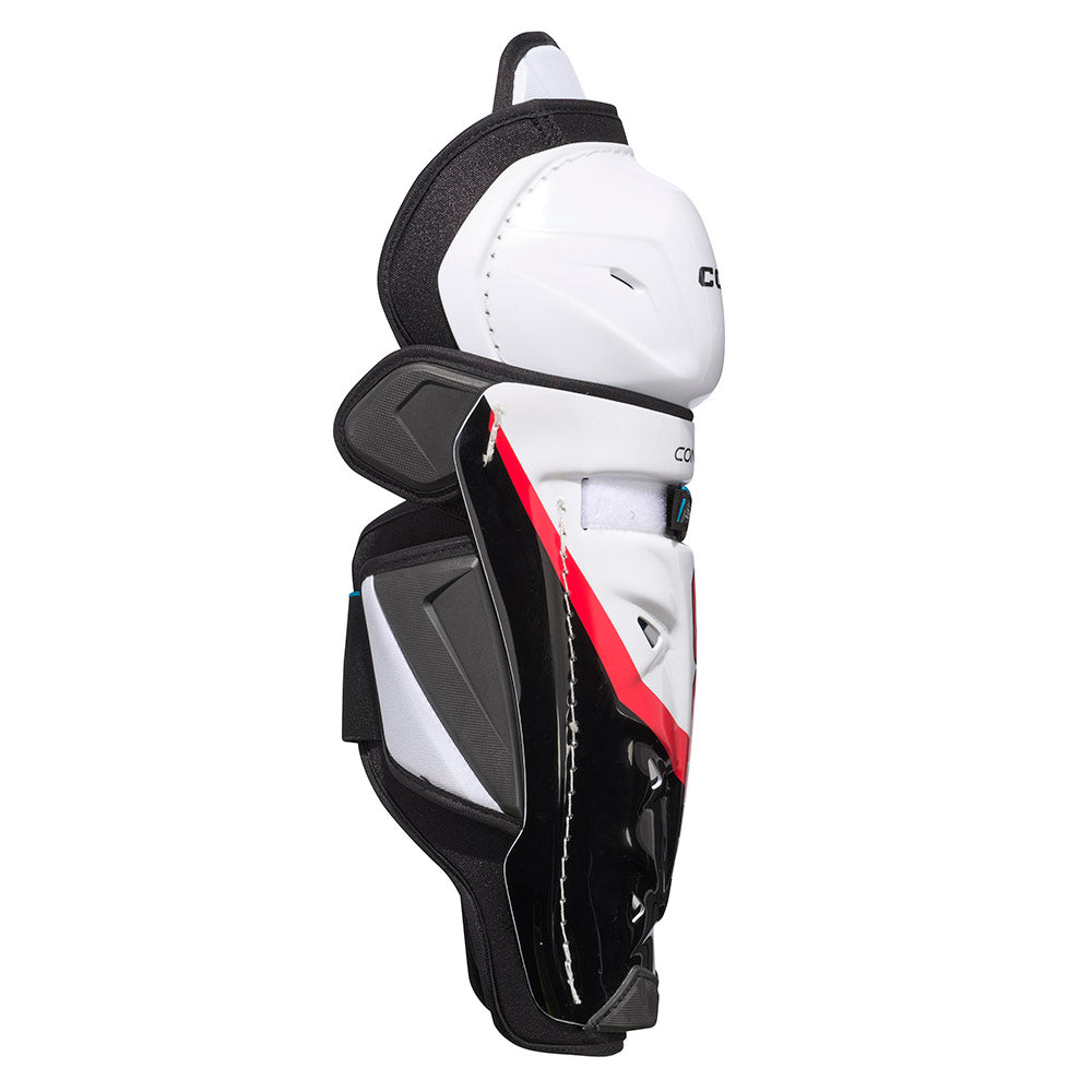 CCM Jetspeed Control 2023 Junior Ice Hockey Shin Guards - Youth Protective Gear for Hockey Players - Perfect for Practice & Games