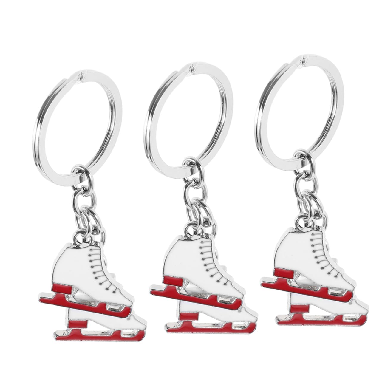 Anneome Skating Keychain Set - 3pcs Metal Ice Skate Pendant Keychains for Women, Fashionable Charm Key Rings - Perfect for Gifts, Bags, and Winter Sports Enthusiasts