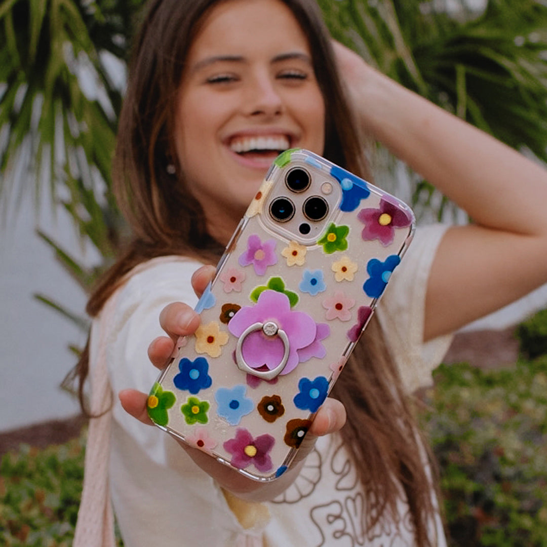 Flower Power iPhone Case - Trendy Floral Design Protective Cover for iPhone 12/13/14/15 Pro Max - Perfect for Everyday Use, Travel & Outdoor Activities