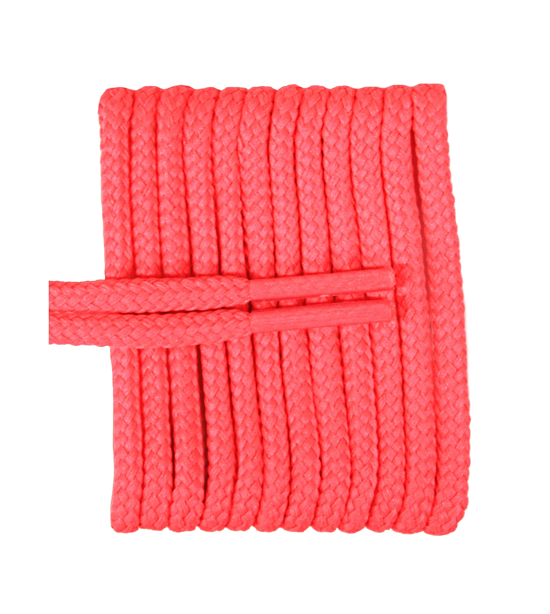 FeetPeople Round Shoe Laces for Boots & Shoes - Neon Pink, 63 Inches (2 Pairs) | Durable & Stylish Replacement Laces for Work Boots, Sneakers & Casual Shoes